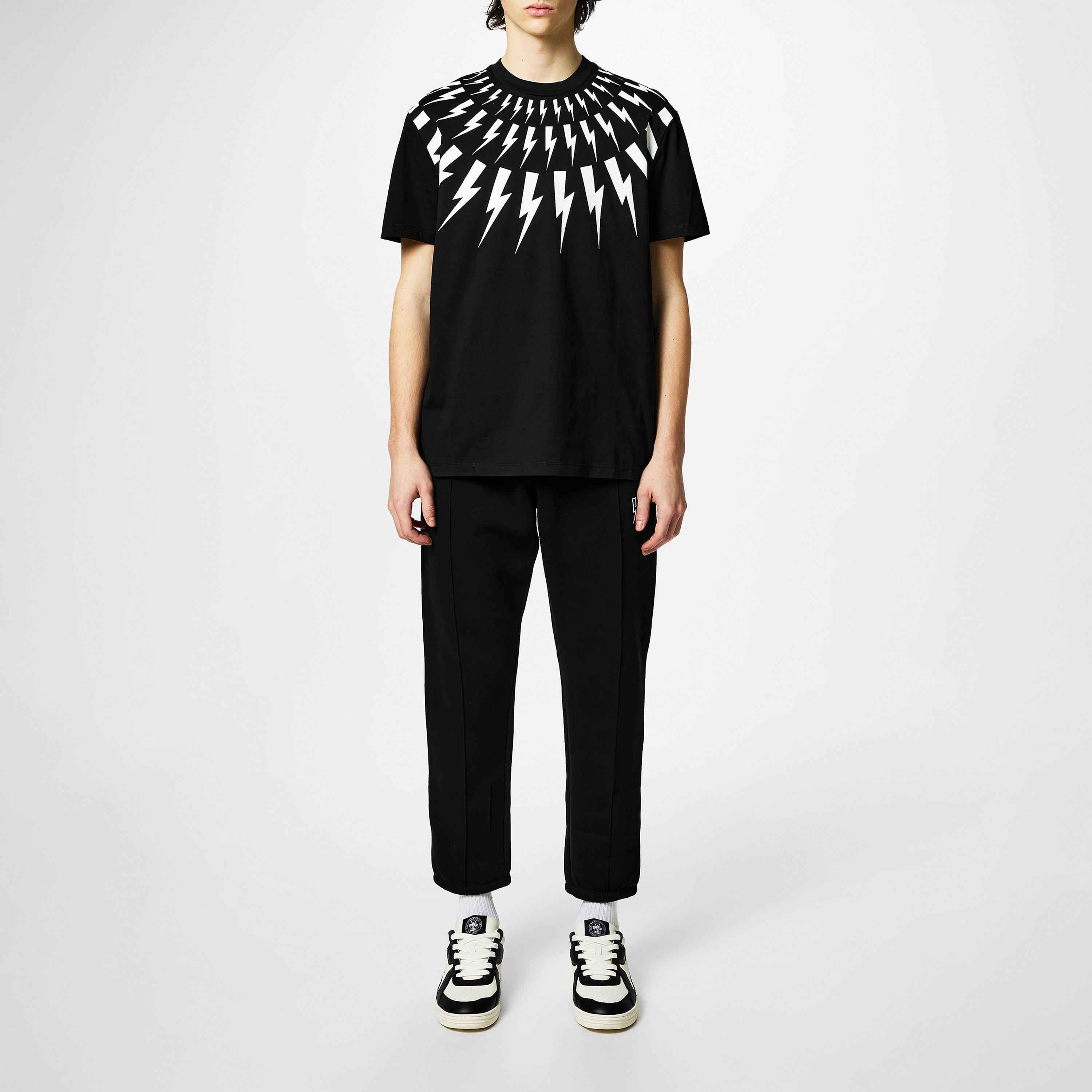 Black/White 524 - Neil Barrett - Lightning Bolt T Shirt - 6