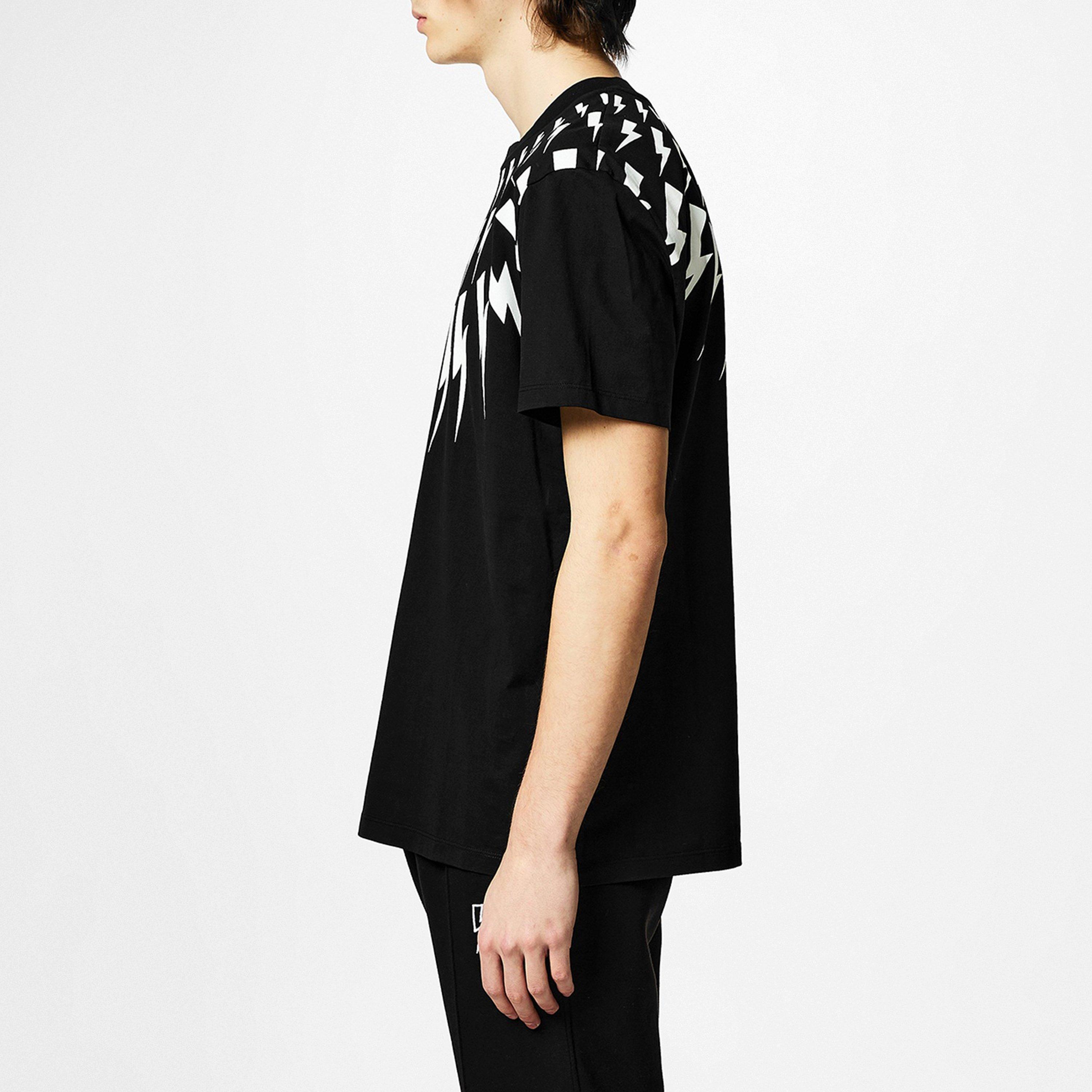 Black/White 524 - Neil Barrett - Lightning Bolt T Shirt - 7