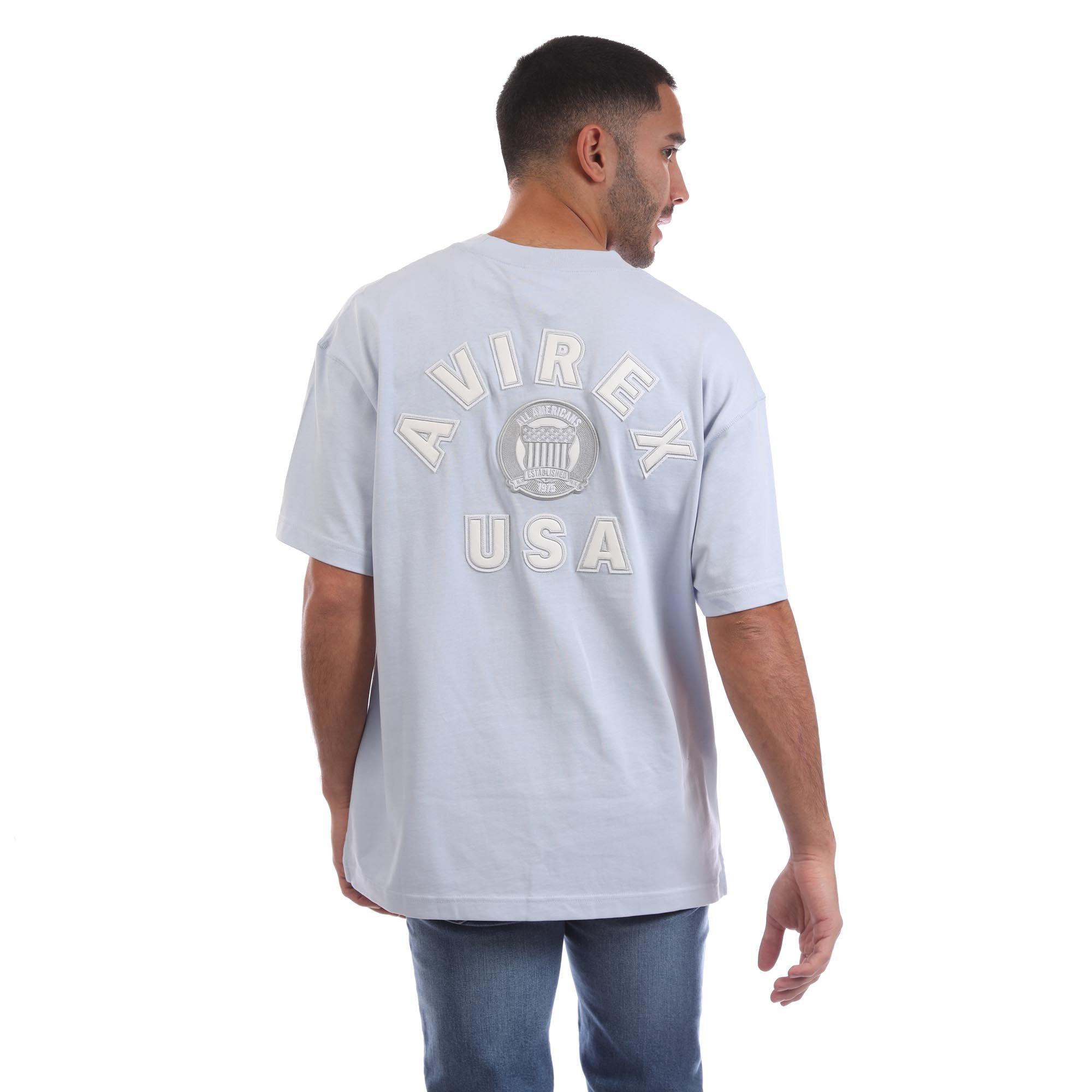 Sky Blue - Avirex - AVX Lenox Tee Sn99 - 3