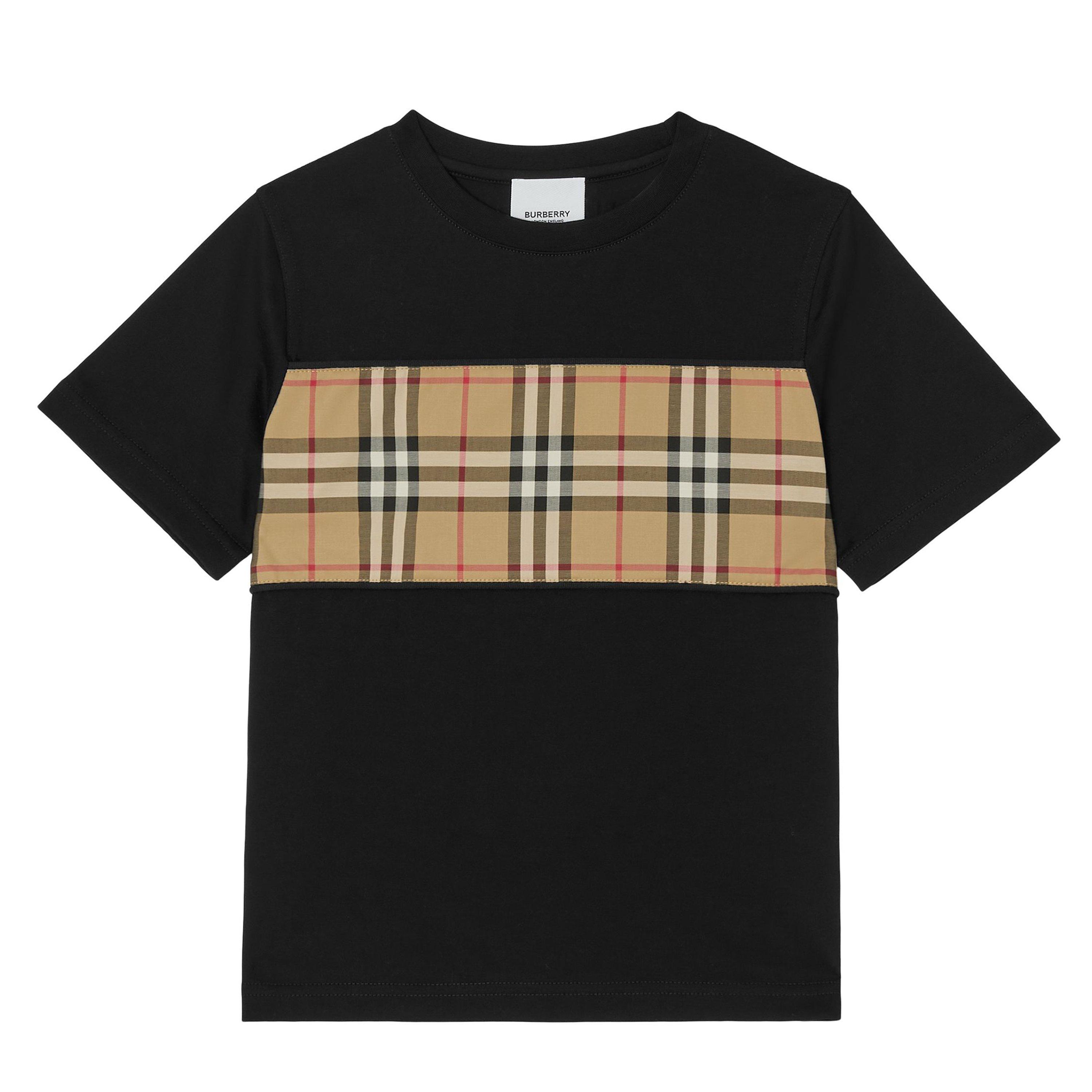 Burberry | Children's Cedar Check Panel T Shirt | Regular Fit T