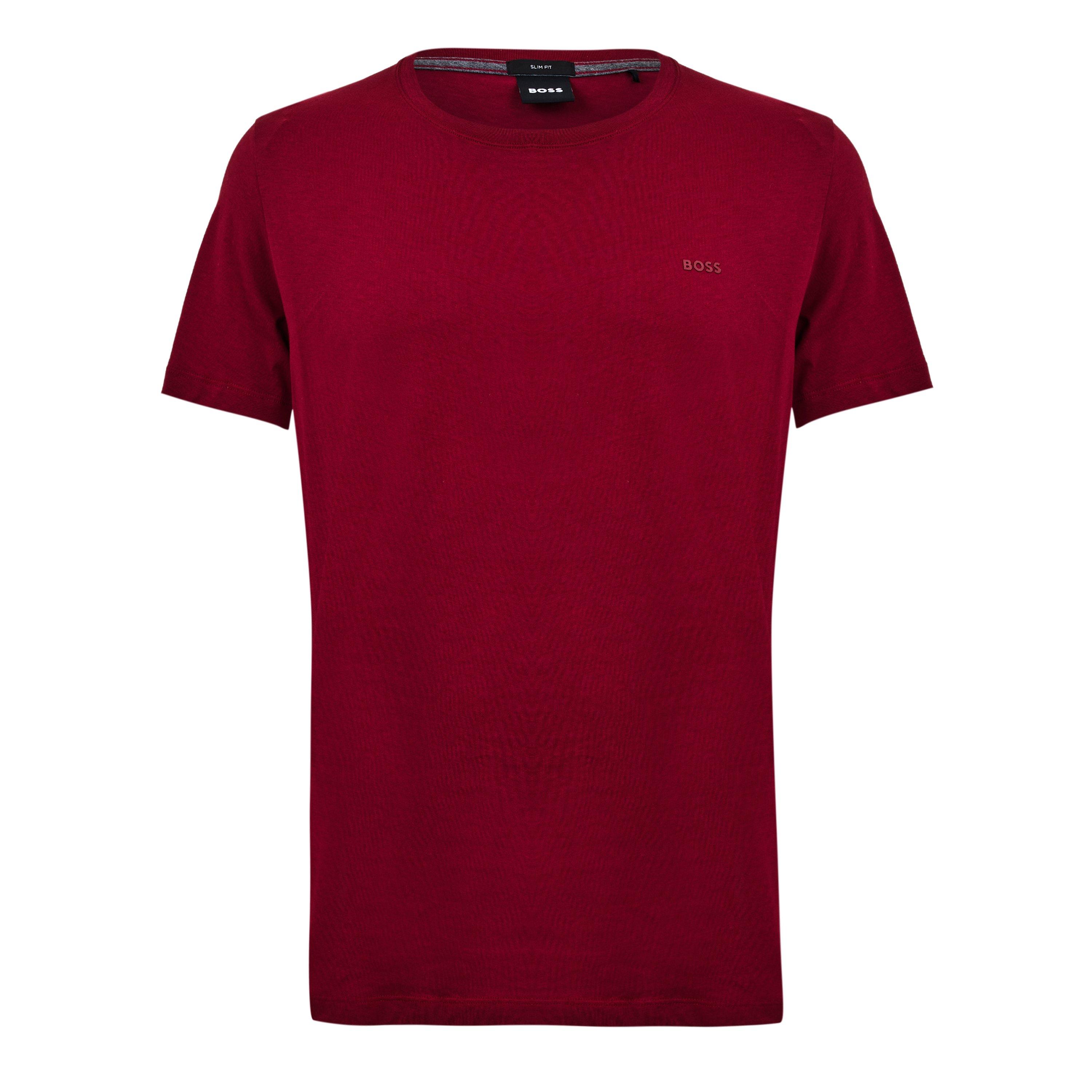 Boss Men's Short Sleeve T-Shirt - Regular Fit (Tessler) - Dark Red - 3XL