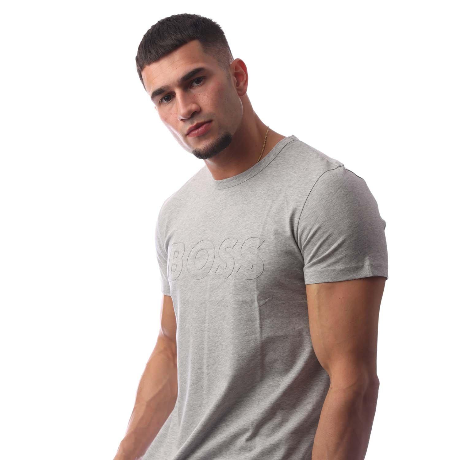 Pastel Grey - Boss - Men's Teebo Regular Fit T-Shirt - 3