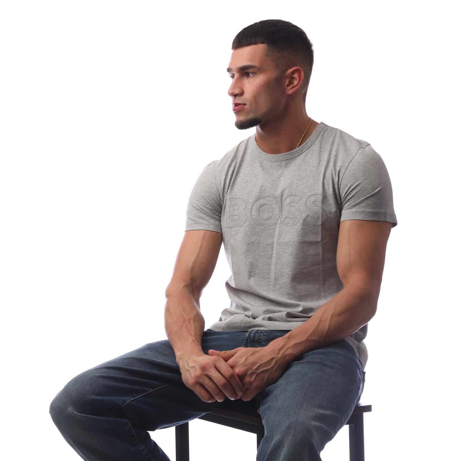 Pastel Grey - Boss - Men's Teebo Regular Fit T-Shirt - 4