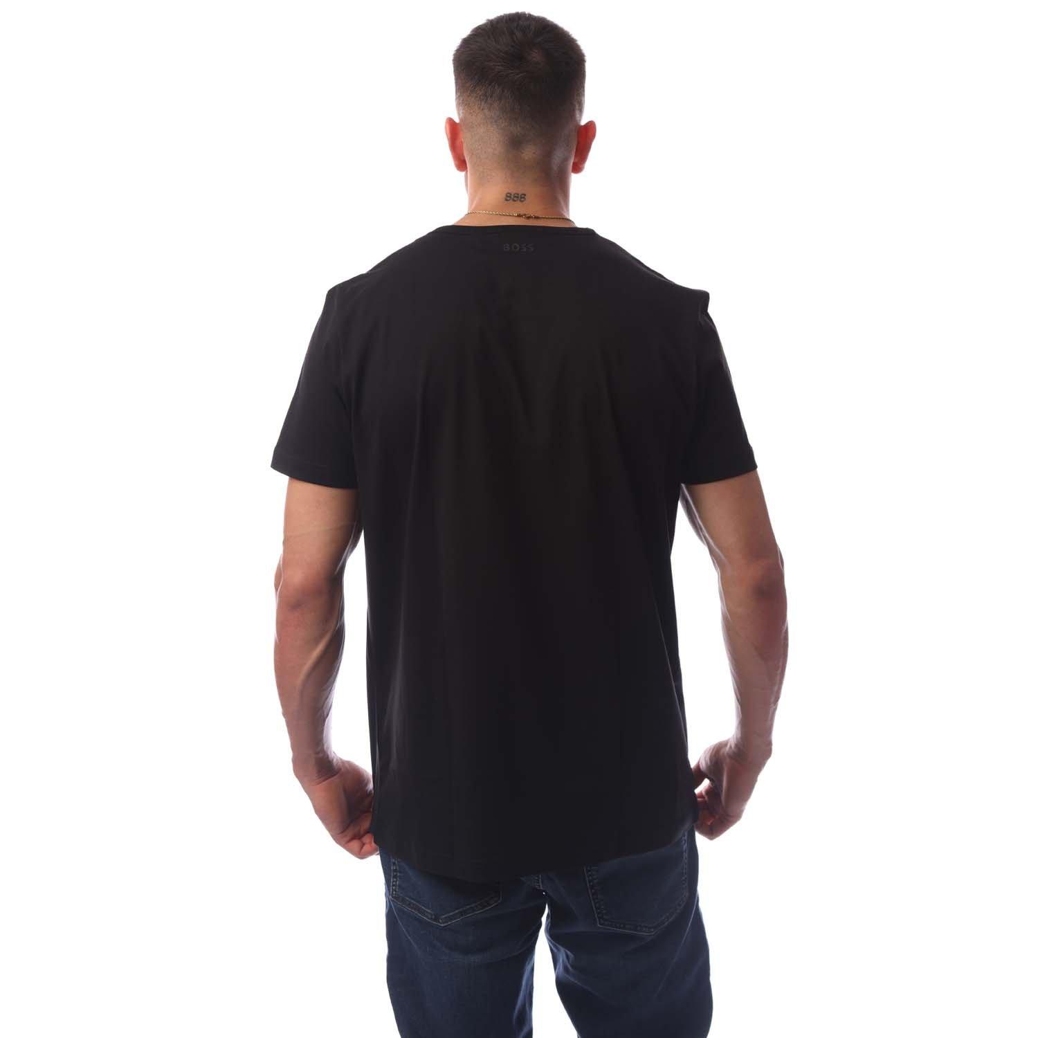 Black - Boss - Men's Teebo Regular Fit T-Shirt - 3