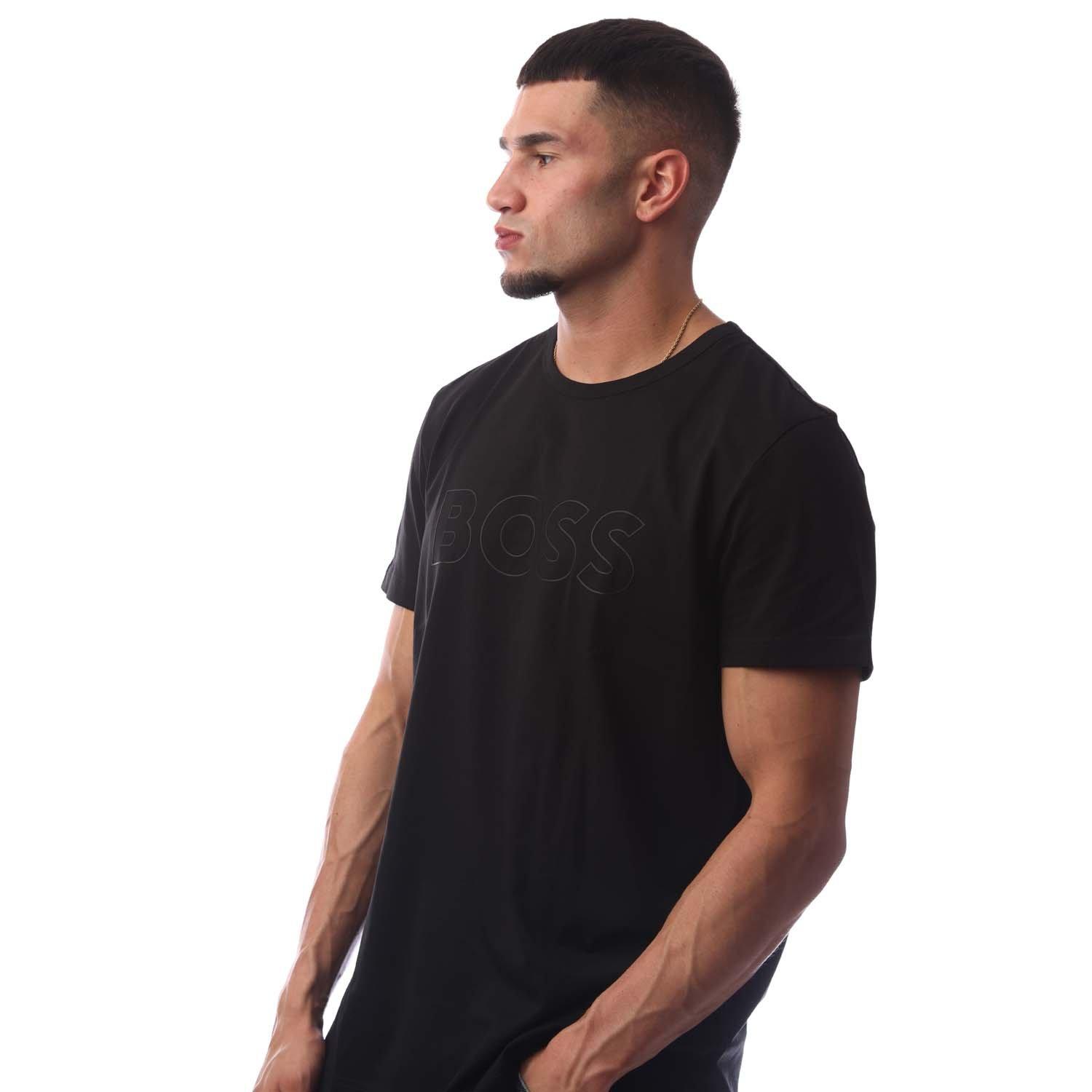 Black - Boss - Men's Teebo Regular Fit T-Shirt - 4