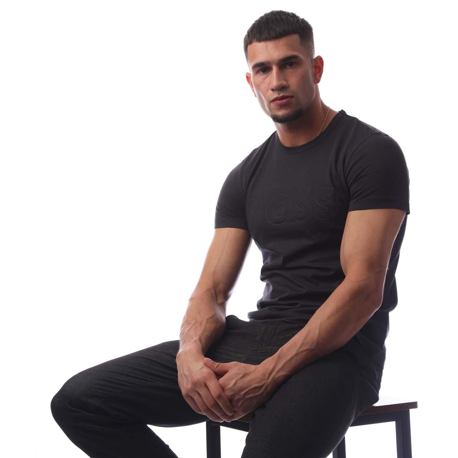 Dark Blue - Boss - Men's Teebo Regular Fit T-Shirt - 4