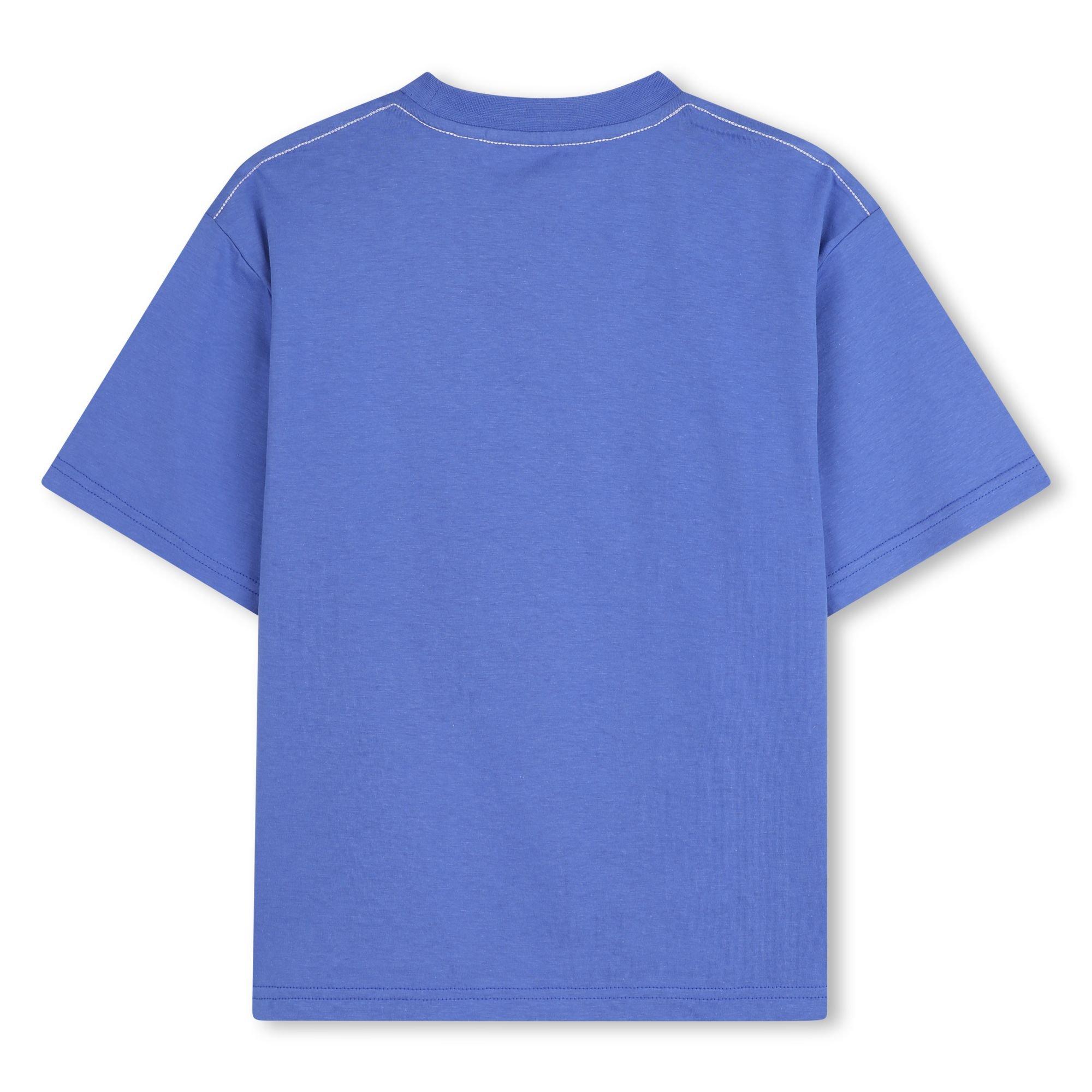 Blue - Timberland - Timb Large Logo Tee Jn54 - 2