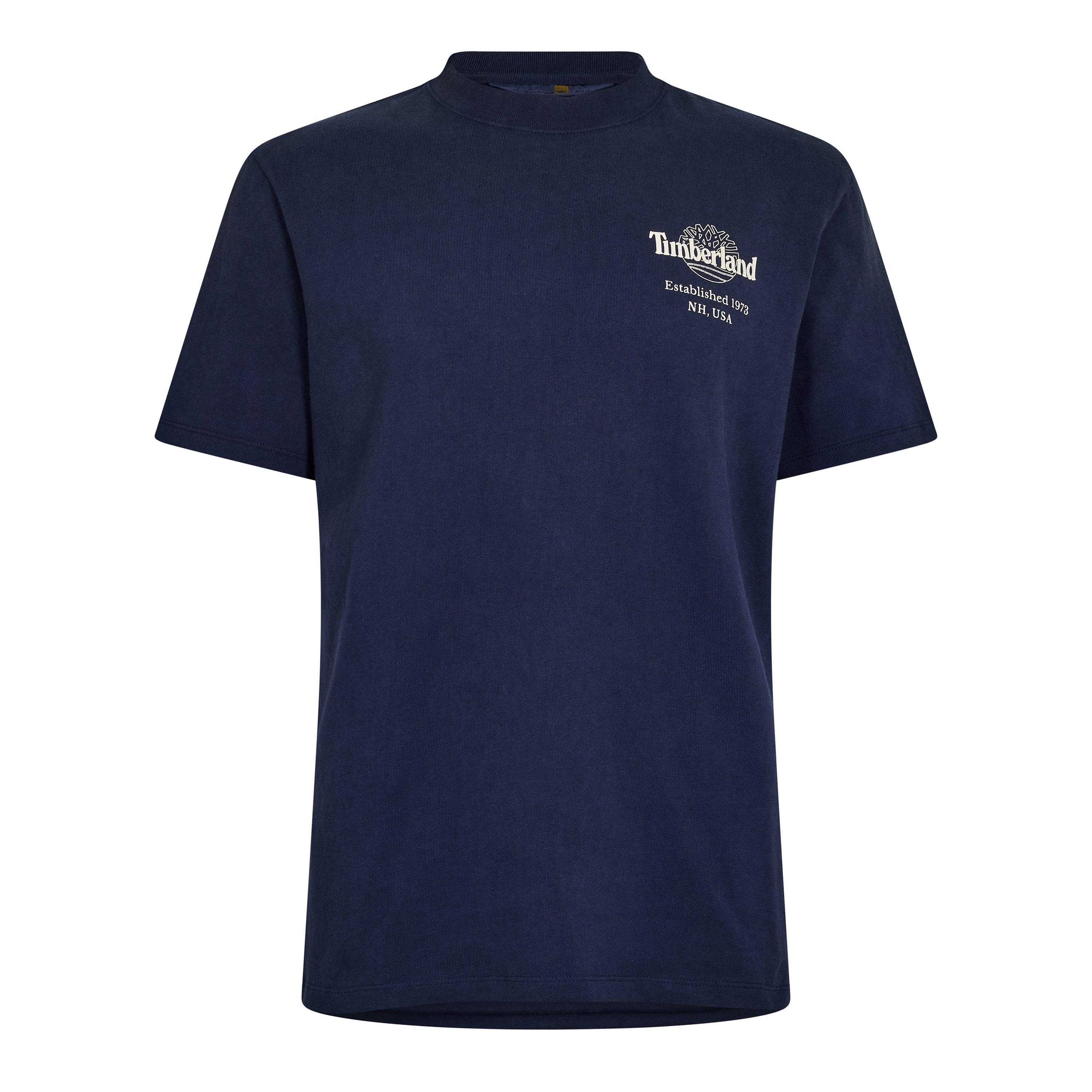 Timberland Men's Sunfaded Back Graphic T-Shirt - Peacoat - XL