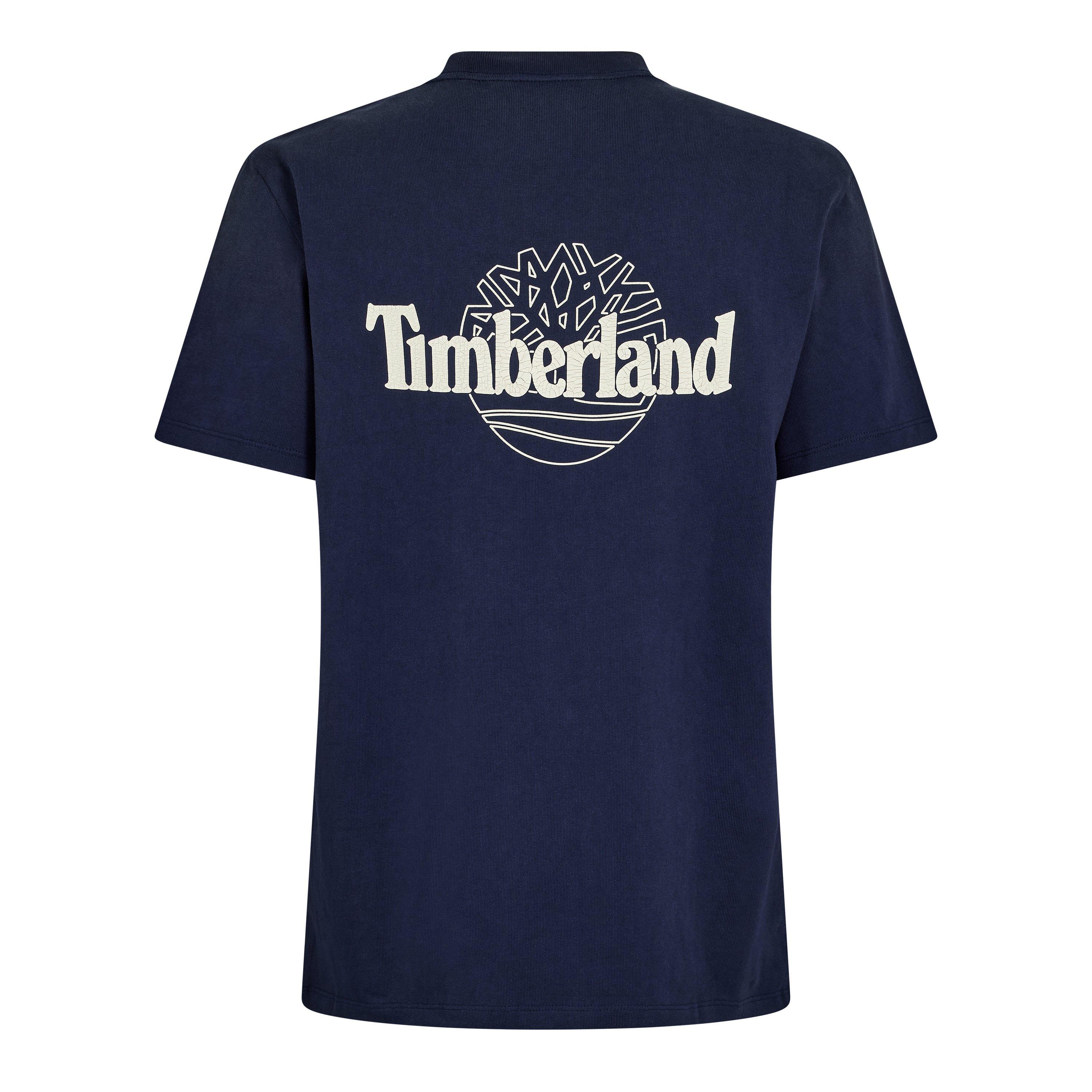Peacoat - Timberland - Mens Sunfaded Back Graphic T-Shirt - 2