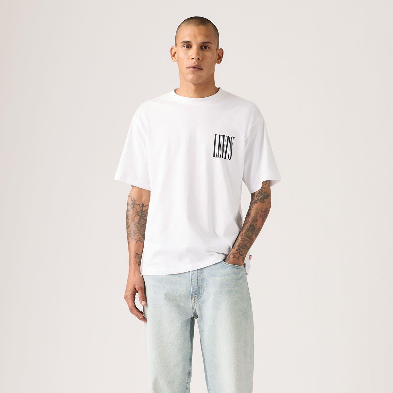 Levis Men's Vintage Graphic Cowboy T-Shirt - White - XL