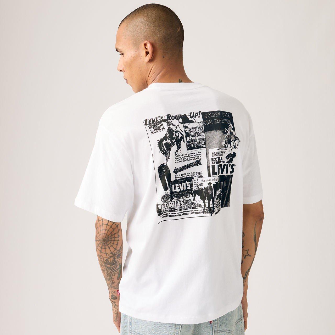 White - Levis - Vintage Fit Graphic Tee Cowboy - 3