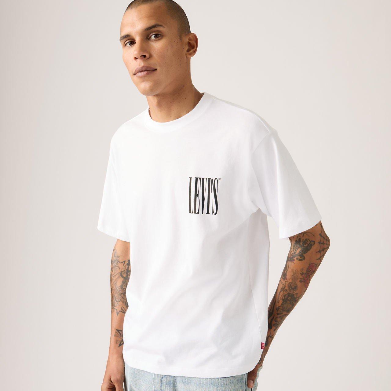 White - Levis - Vintage Fit Graphic Tee Cowboy - 4