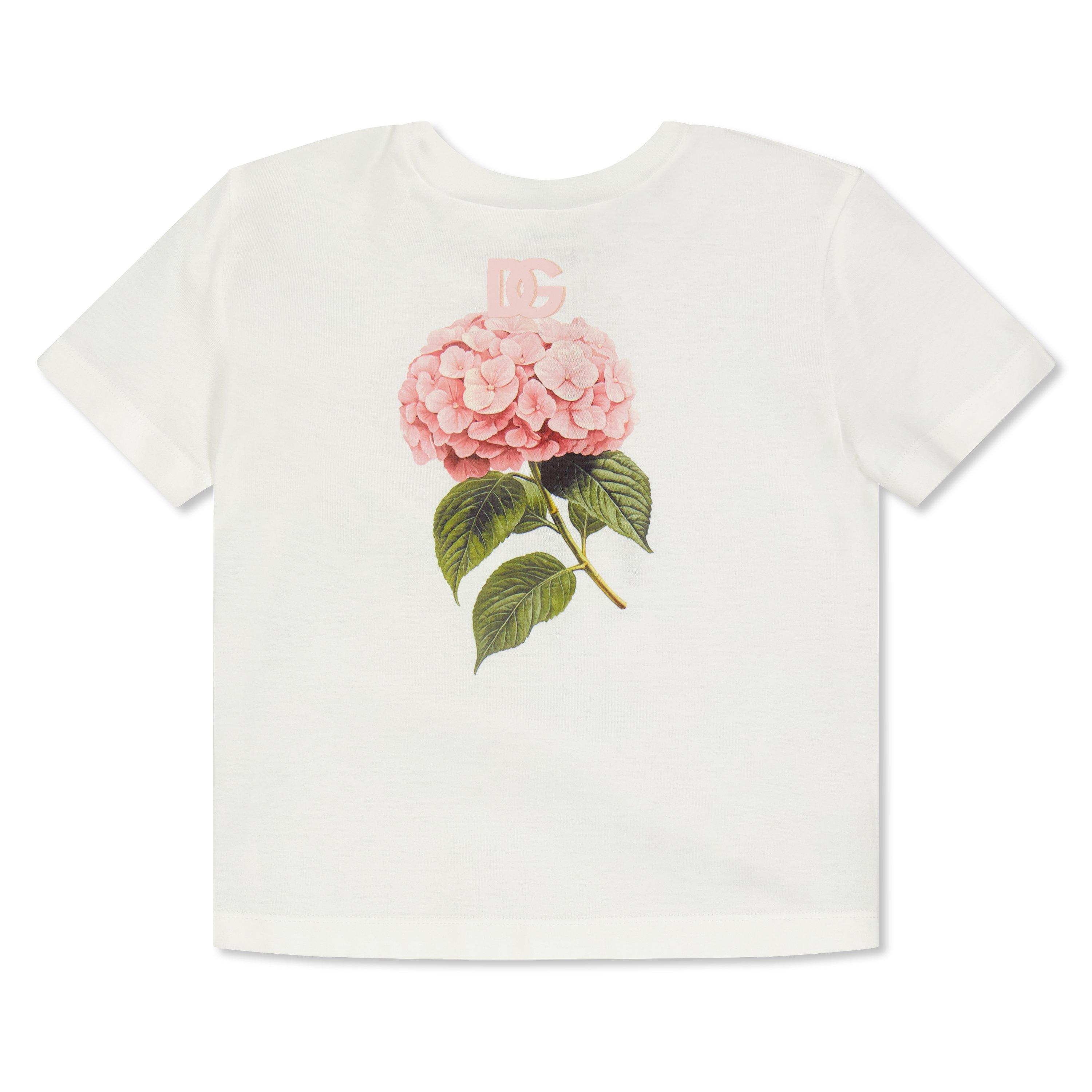 Dolce and Gabbana DG Flower Tee Jn61 - White W0111 - Size 10Y