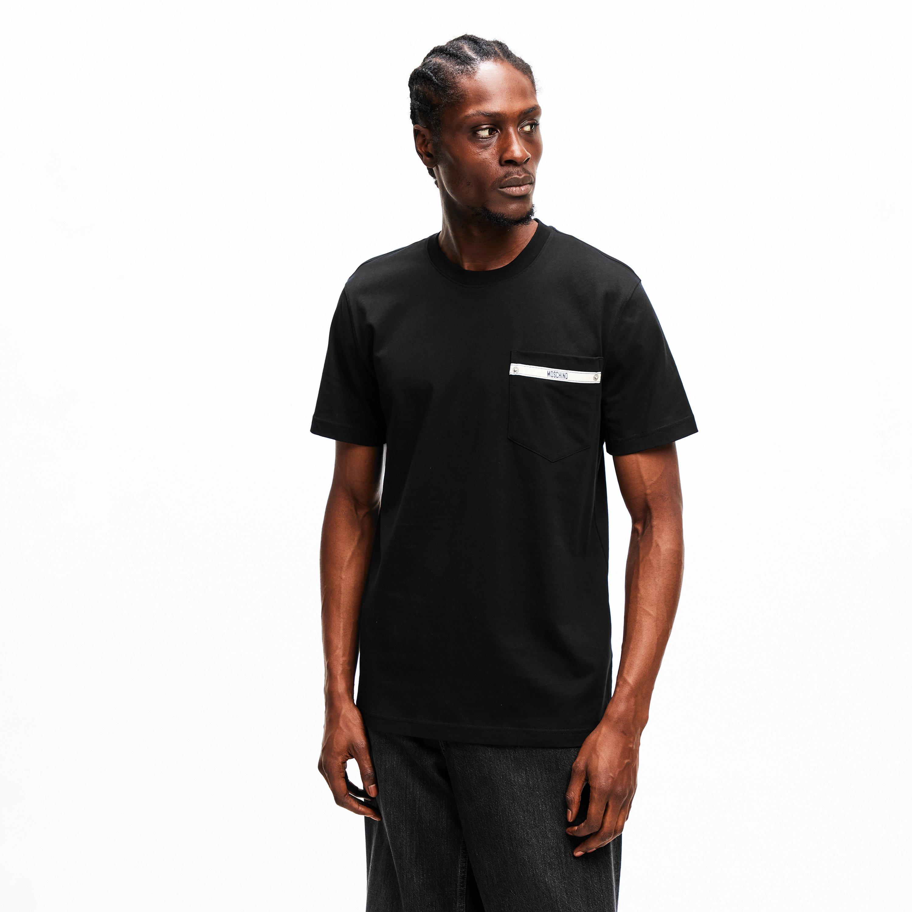 Black - Moschino - Men's Tape T-Shirt - 3