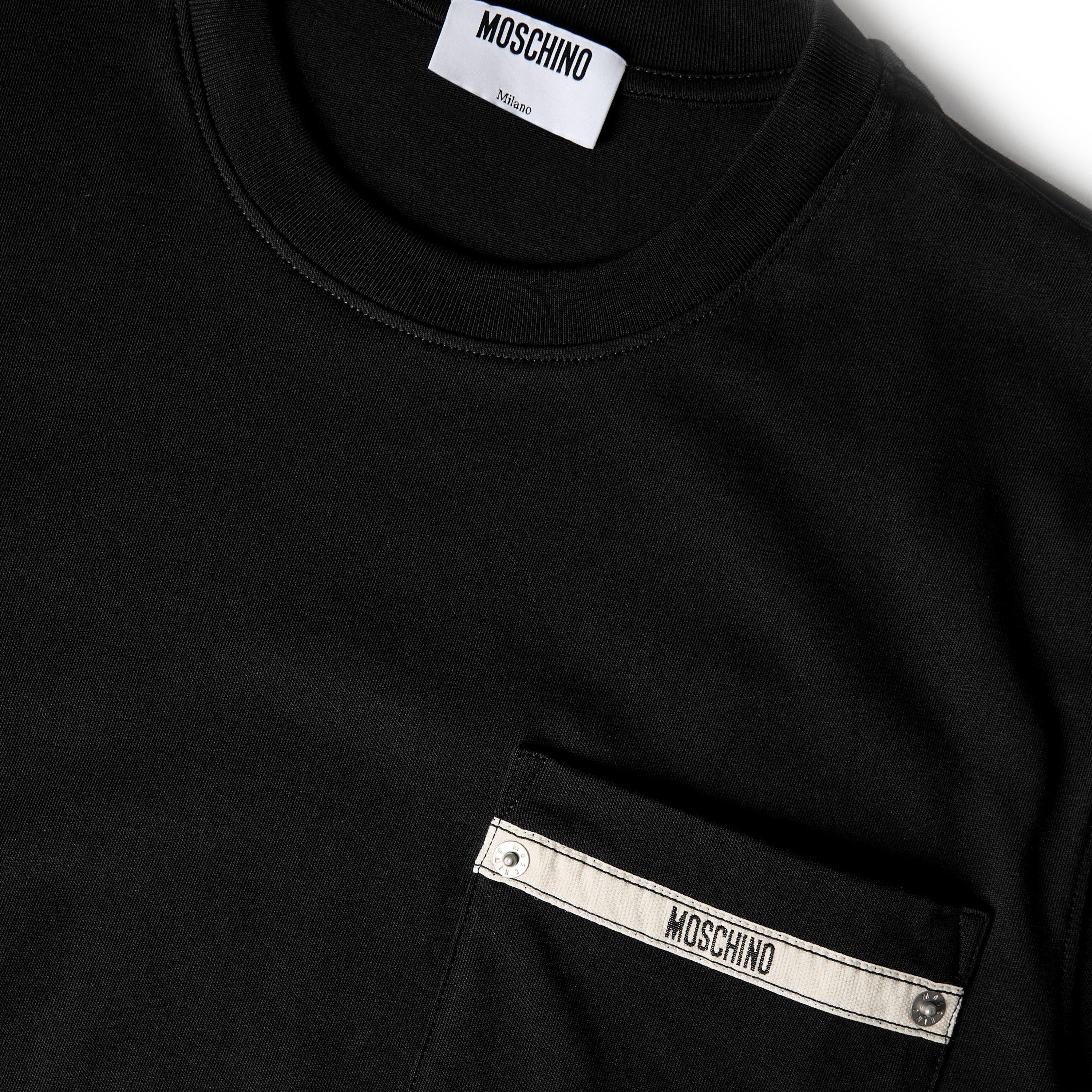 Black - Moschino - Men's Tape T-Shirt - 5