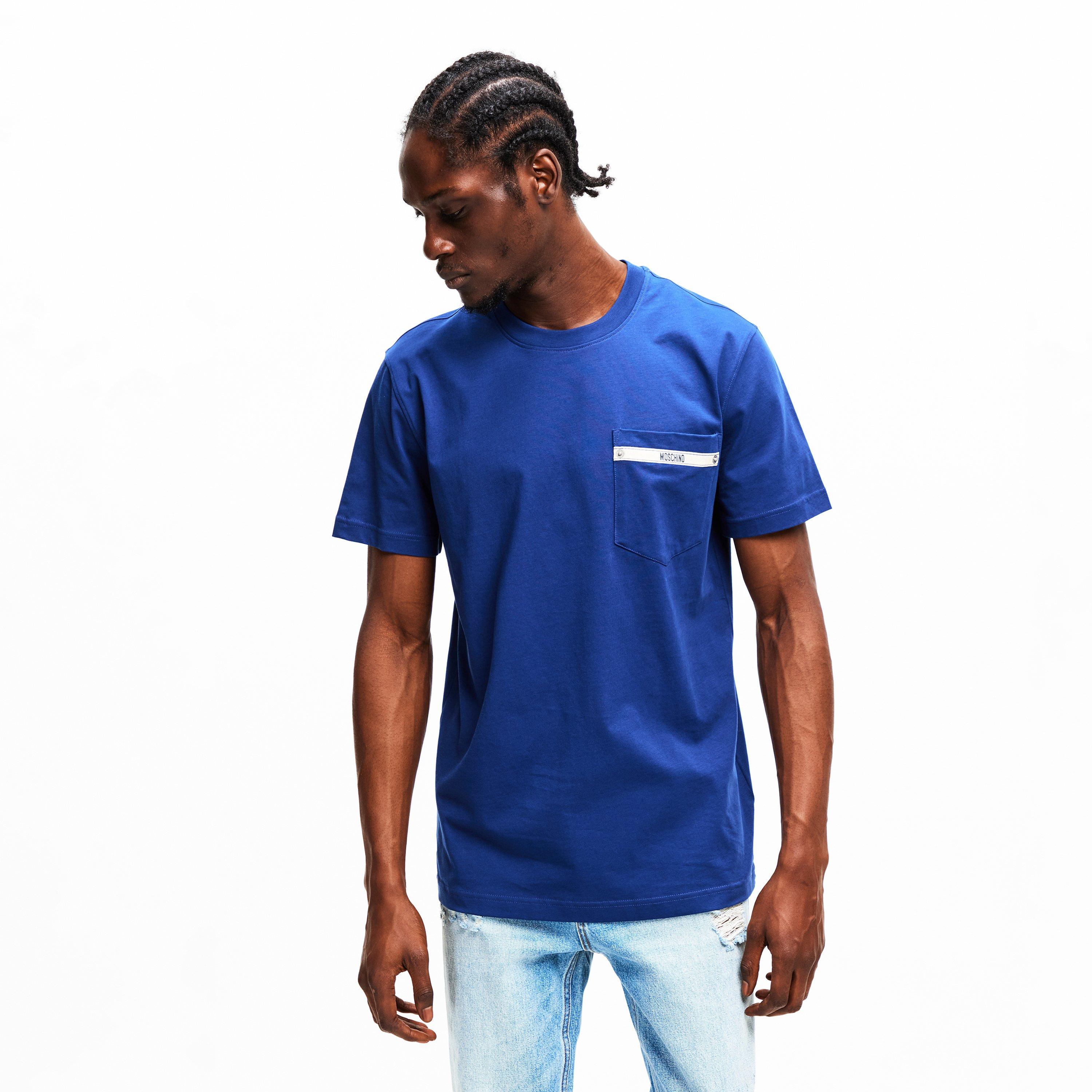 Blue - Moschino - Men's Tape T-Shirt - 3