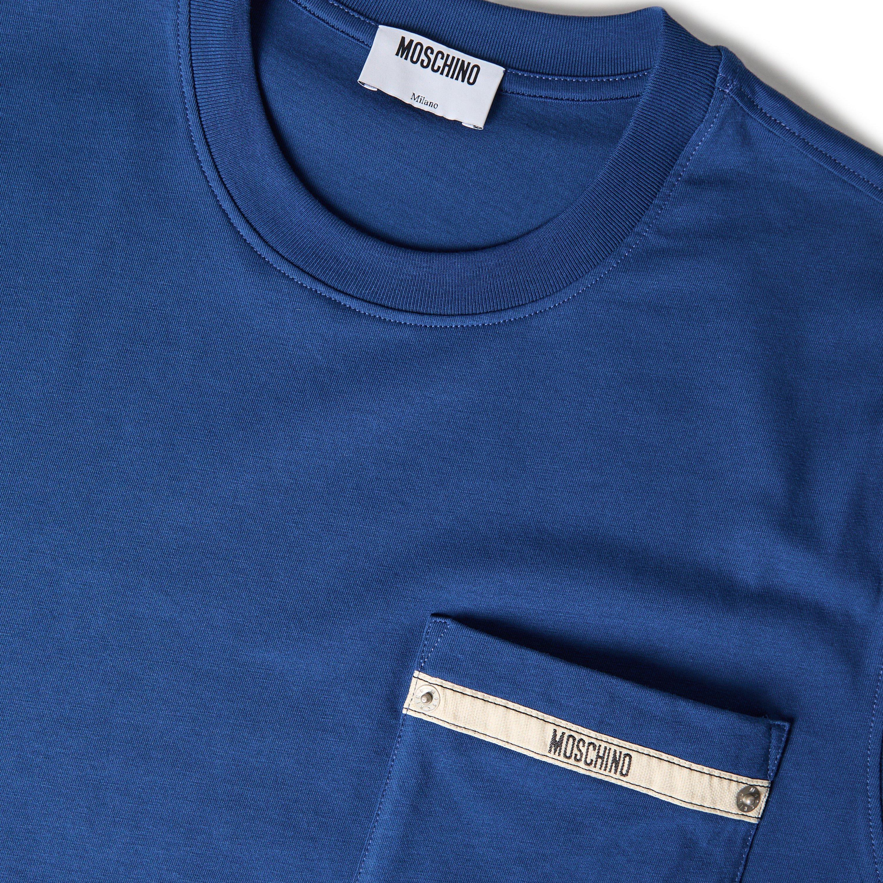 Blue - Moschino - Men's Tape T-Shirt - 5