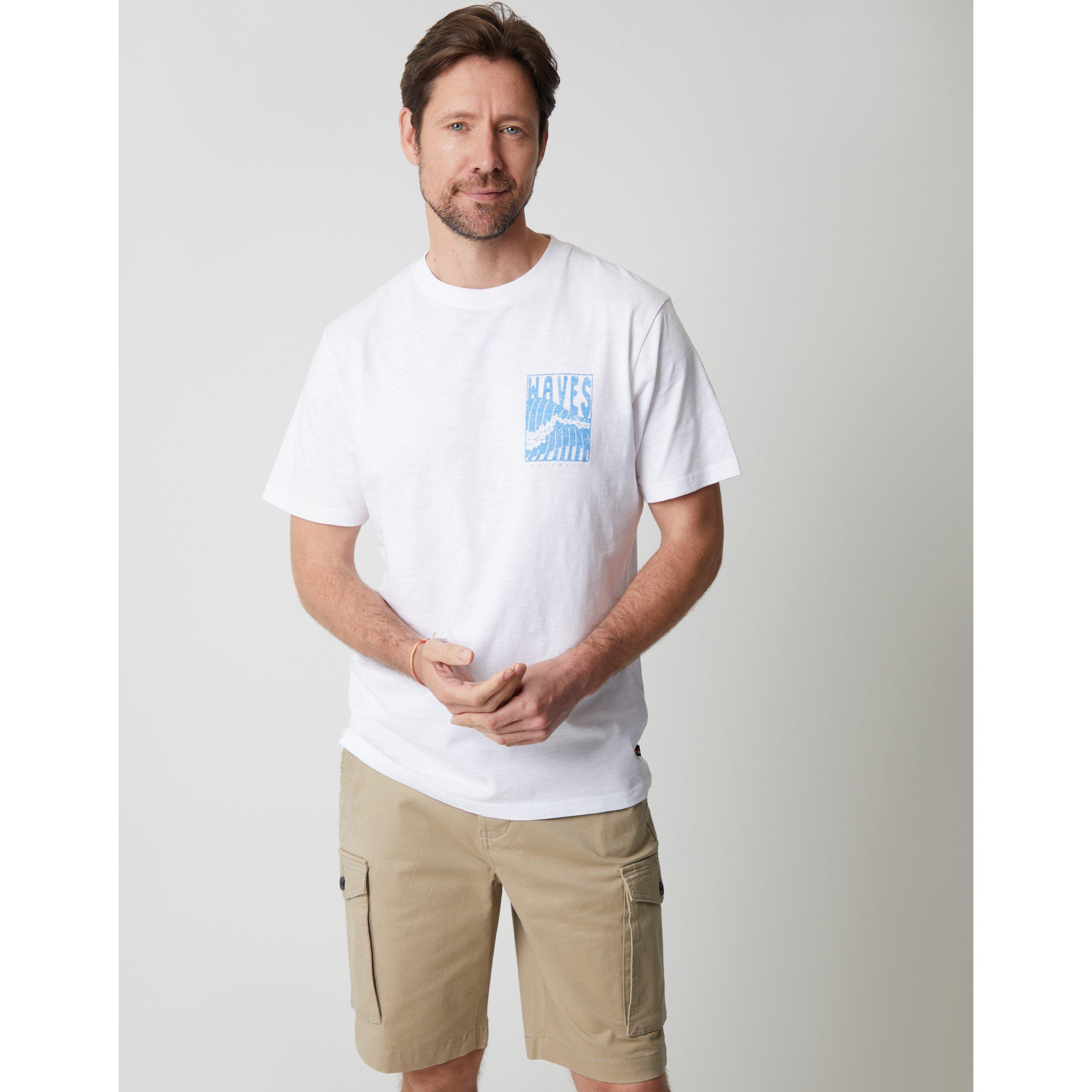 White - Saltwell - Men's Argyle Regular Fit T-Shirt - 1