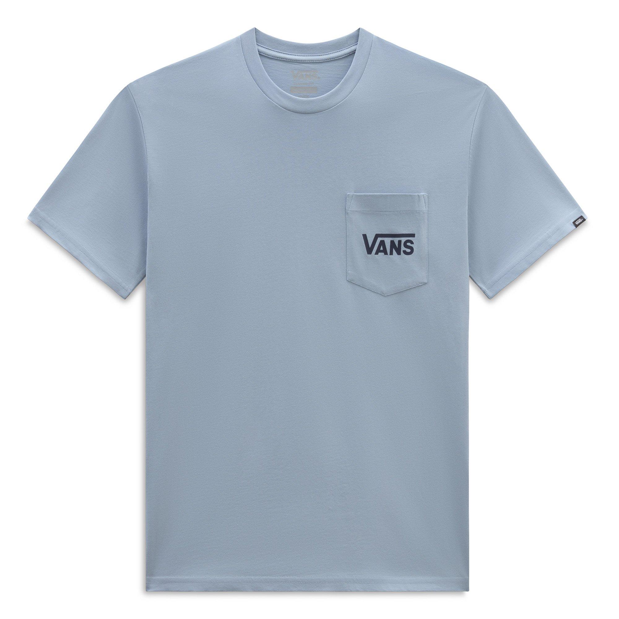 Dusty Blue - Vans - Men's Back Patch Regular Fit T-Shirt - 2