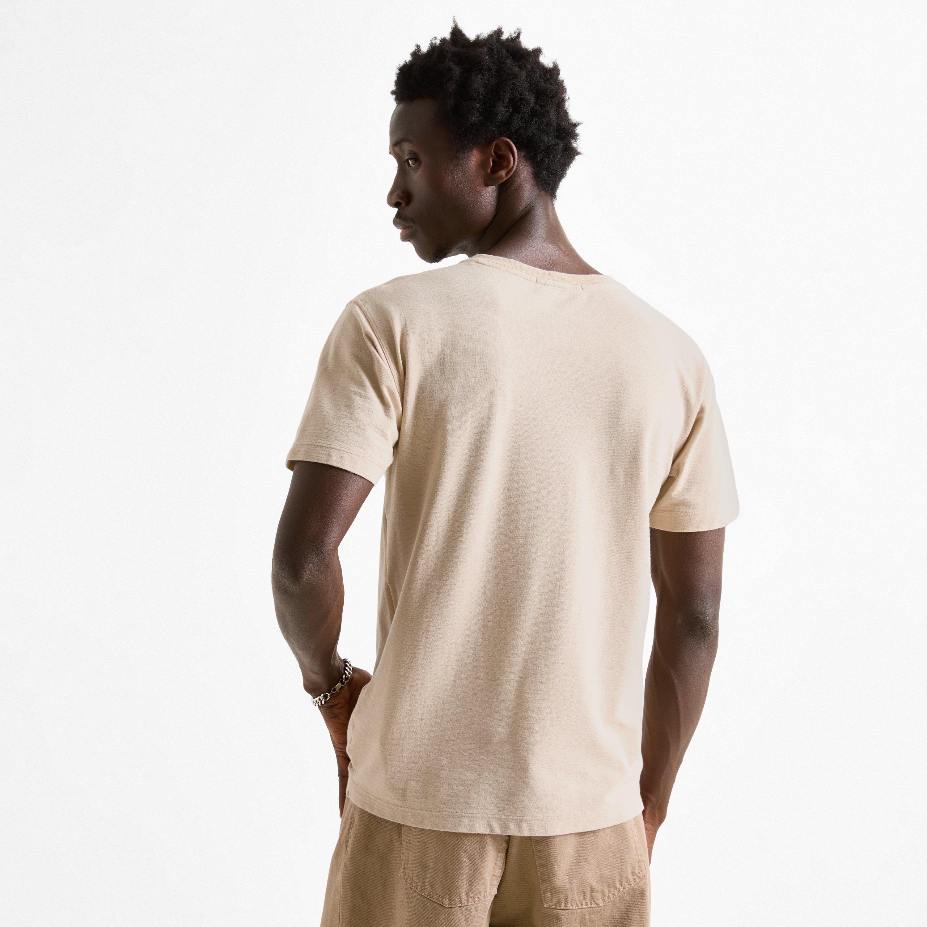 Beige V0090 - Stone Island - Men's GH Cotton Short-Sleeve Crew-Neck T-Shirt - 4