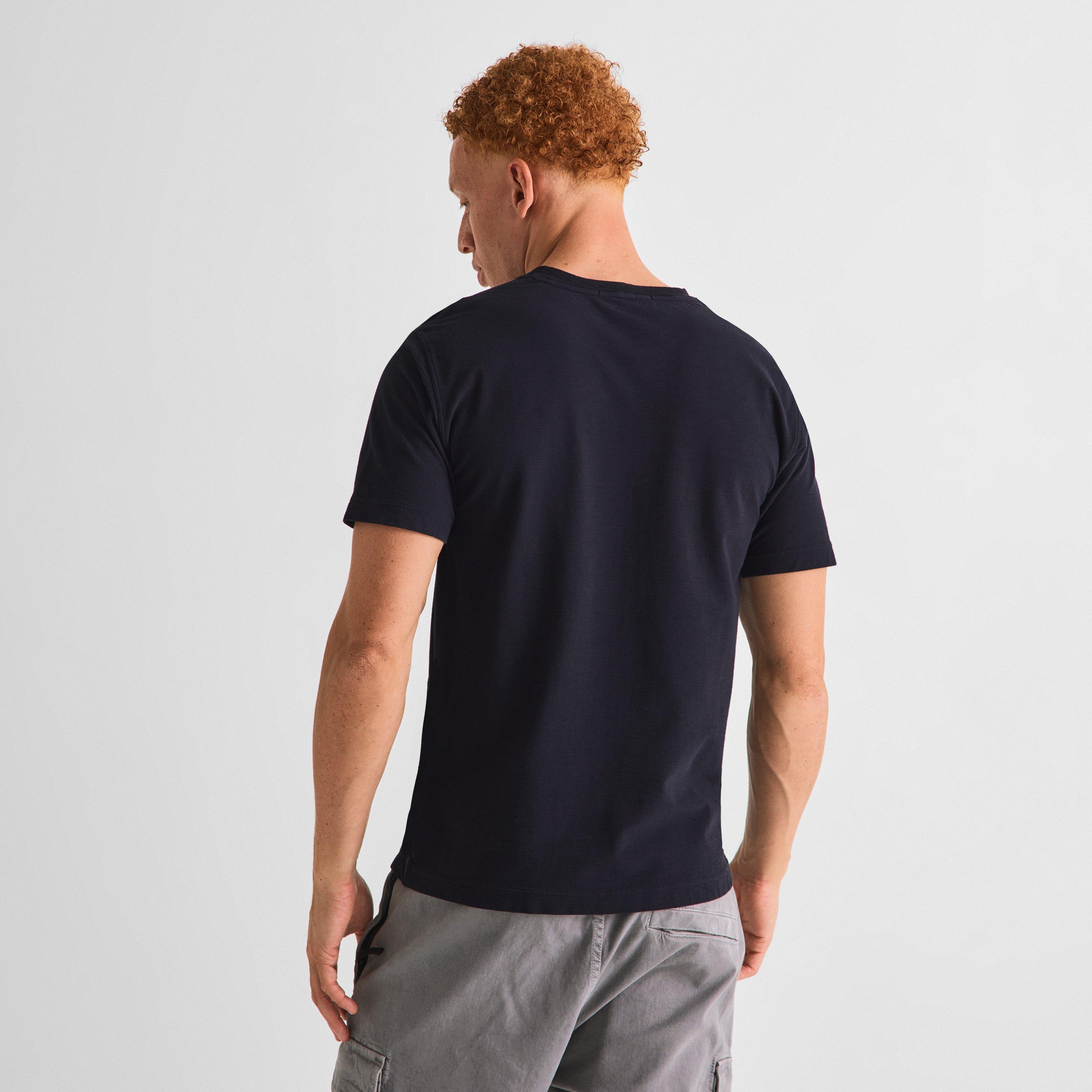 Navy V0020 - Stone Island - Men's GH Cotton Short-Sleeve Crew-Neck T-Shirt - 4