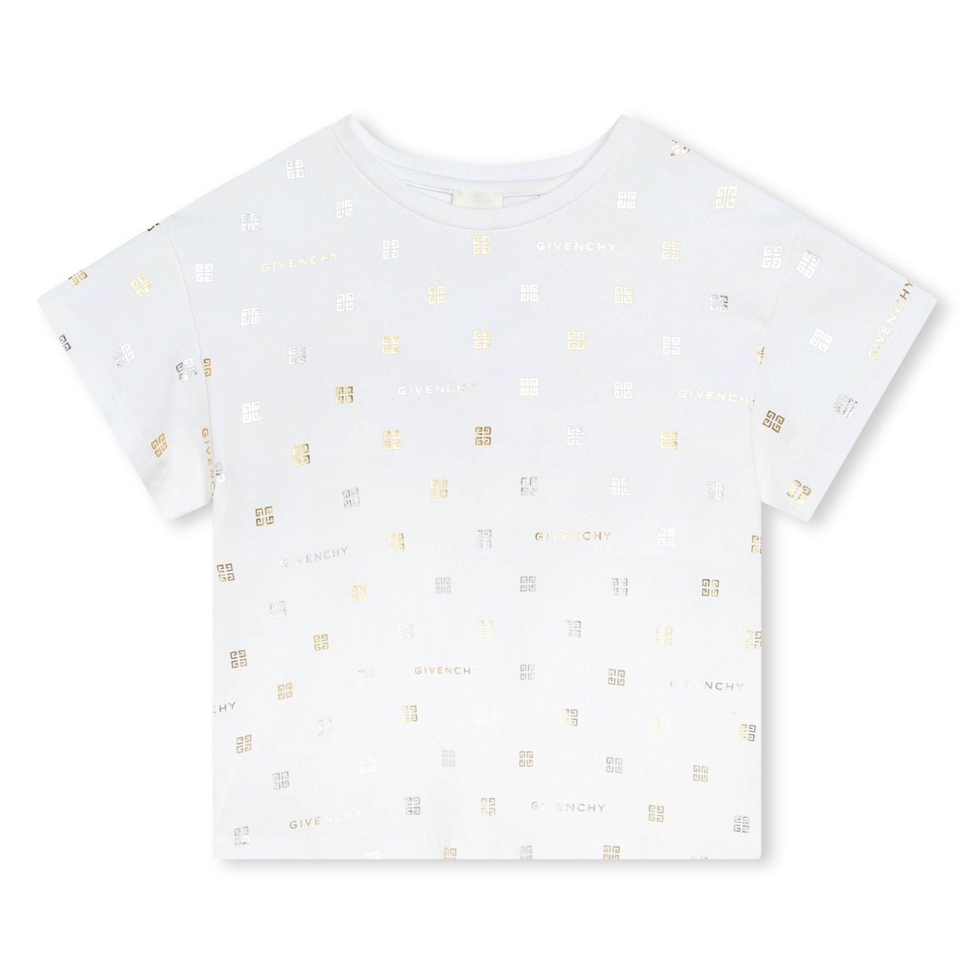 GIVENCHY Logo Foil Tee - White 10P - Size 12Y