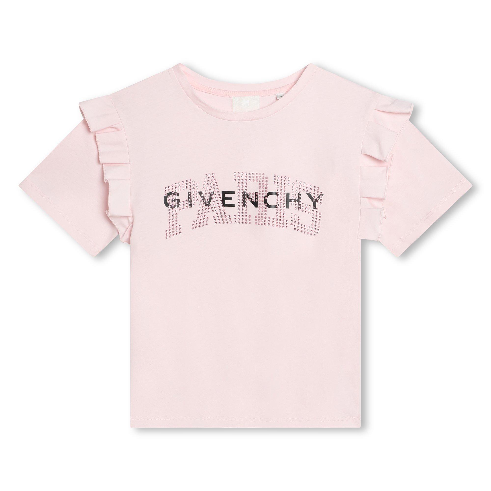 GIVENCHY Ruffled T-Shirt Juniors - Pale Pink 44Z - Size 14Y