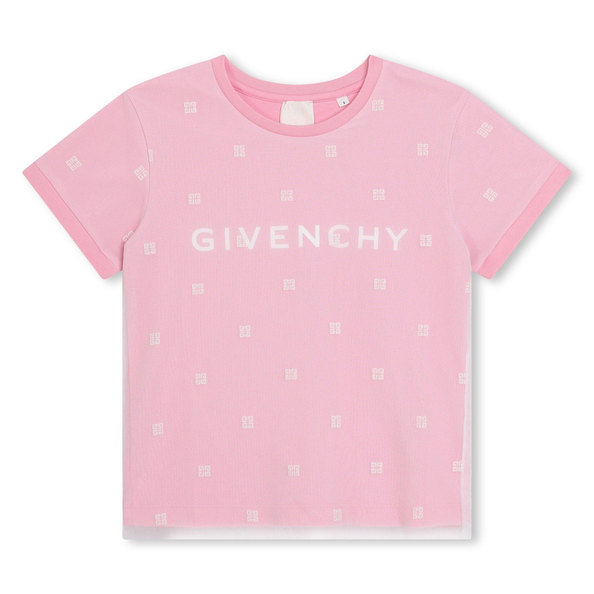 GIVENCHY Logo T-Shirt - Pink 465 - Size 12Y