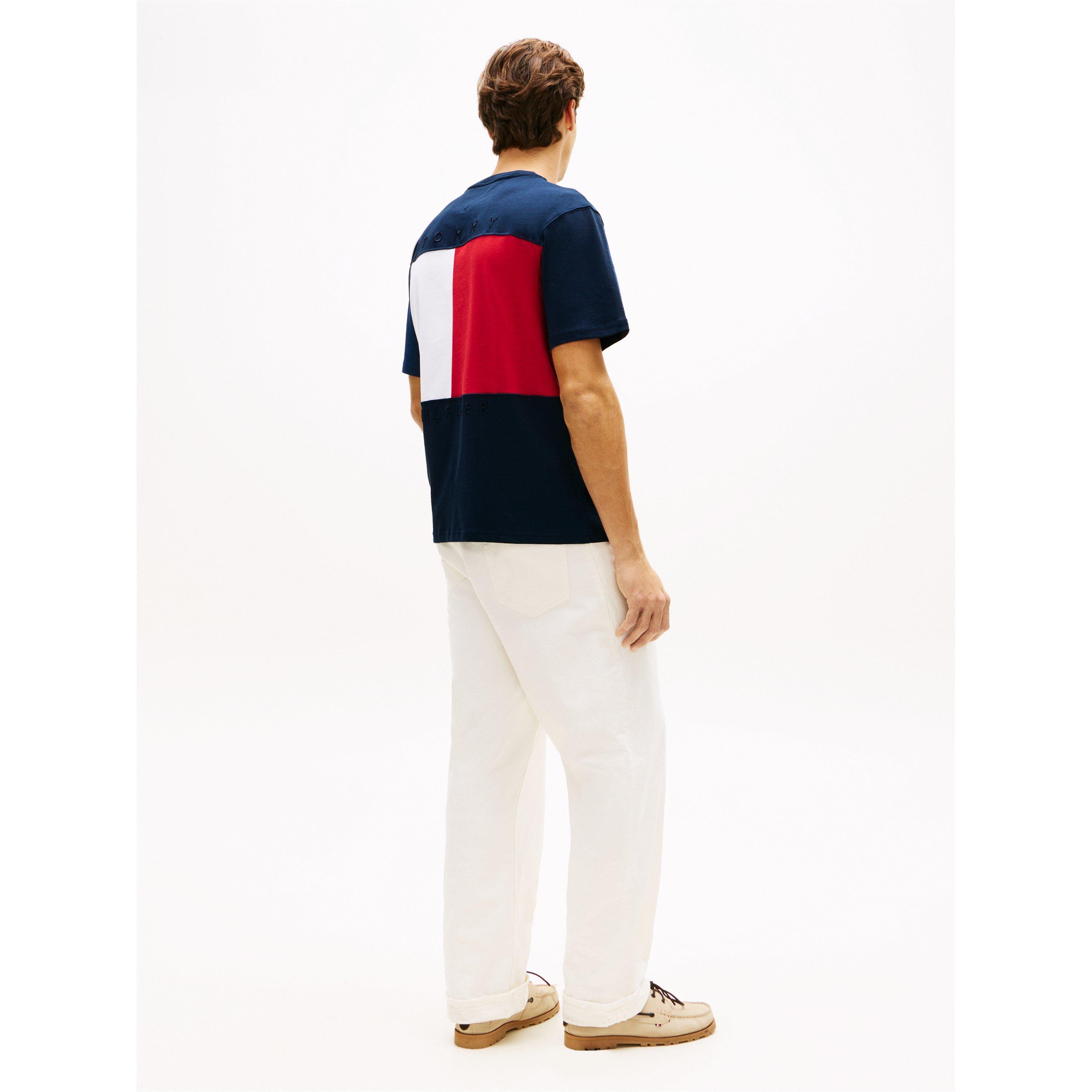 Carbon Navy - Tommy Hilfiger - Tommy Back Flag Tee Sn62 - 2