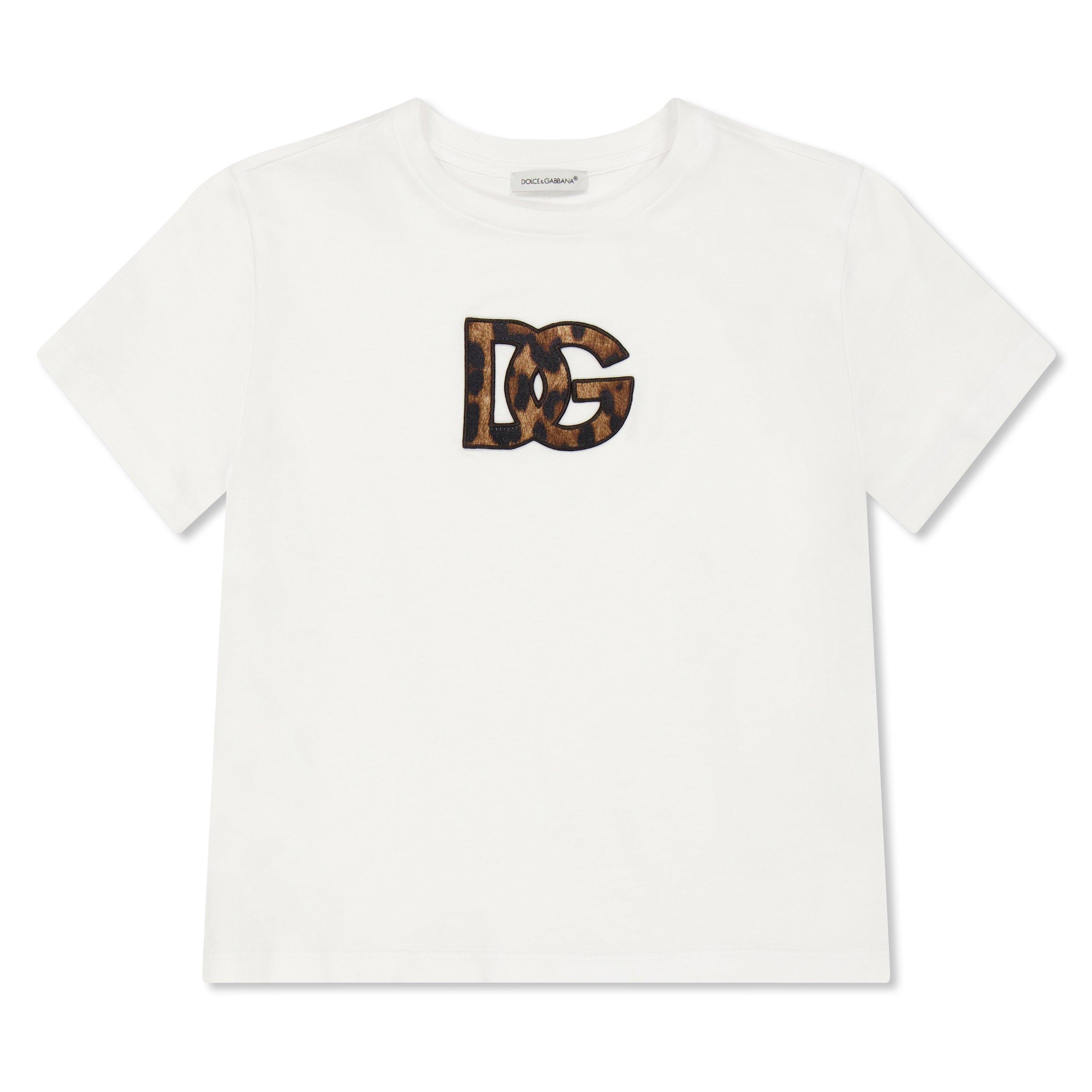 Dolce and Gabbana Kids' Logo T-Shirt - White W0800 - Size 10Y