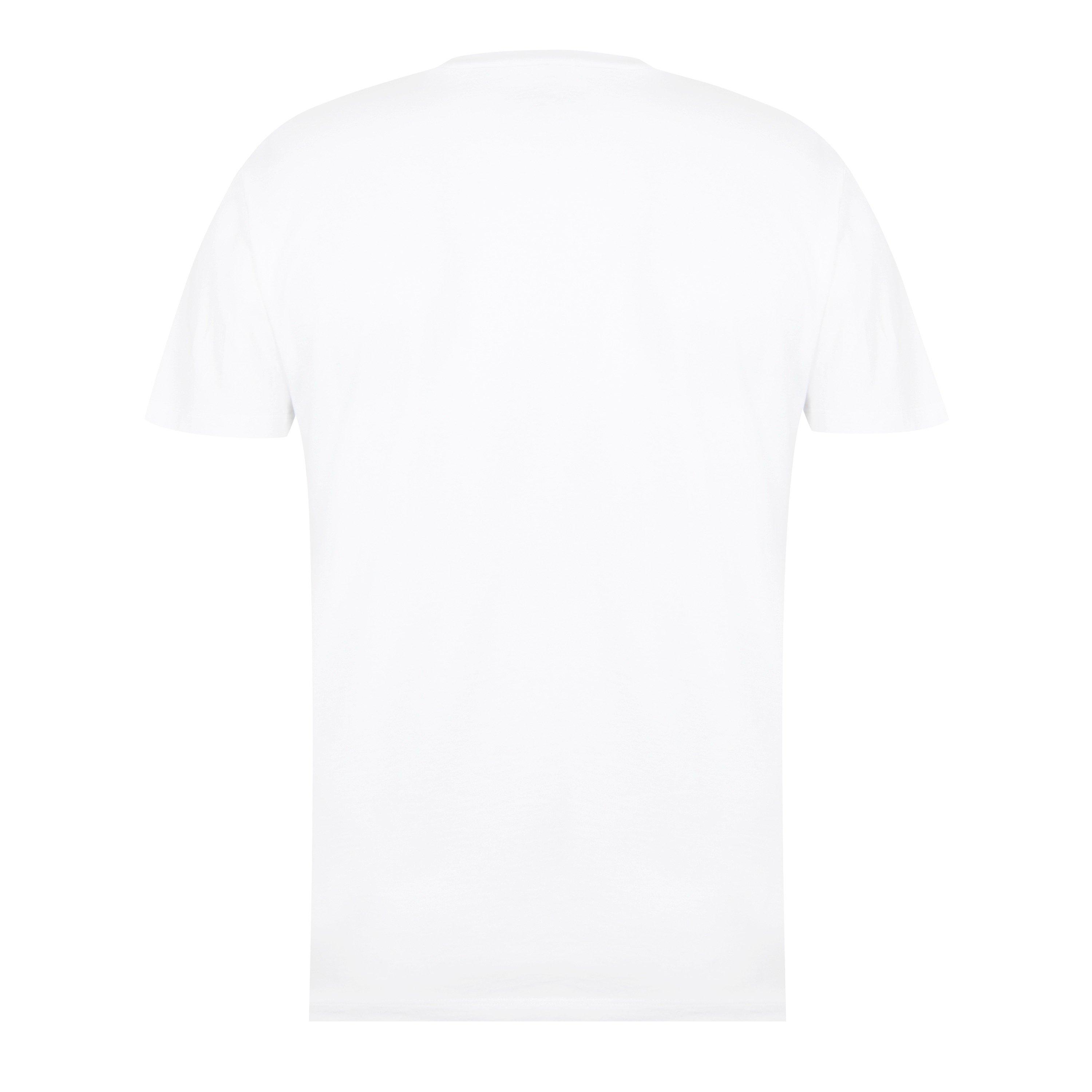 White - DSquared2 - College Print Cotton T-Shirt - 2