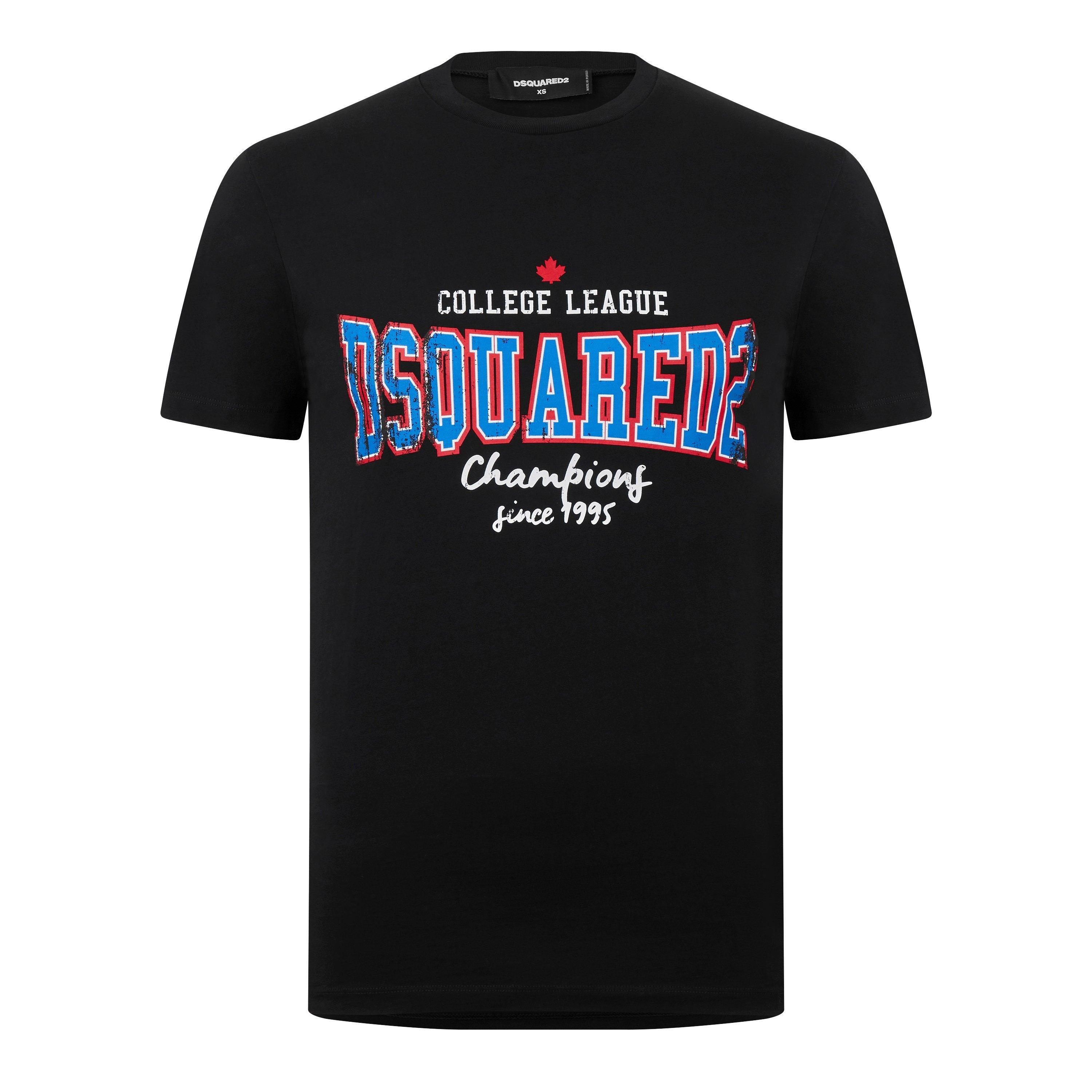 DSquared2 | College Print Cotton T-Shirt | Regular Fit T