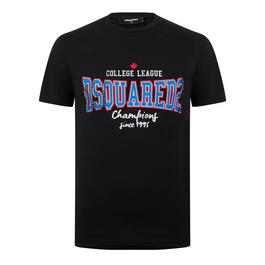 DSquared2 College Print Cotton T Shirt