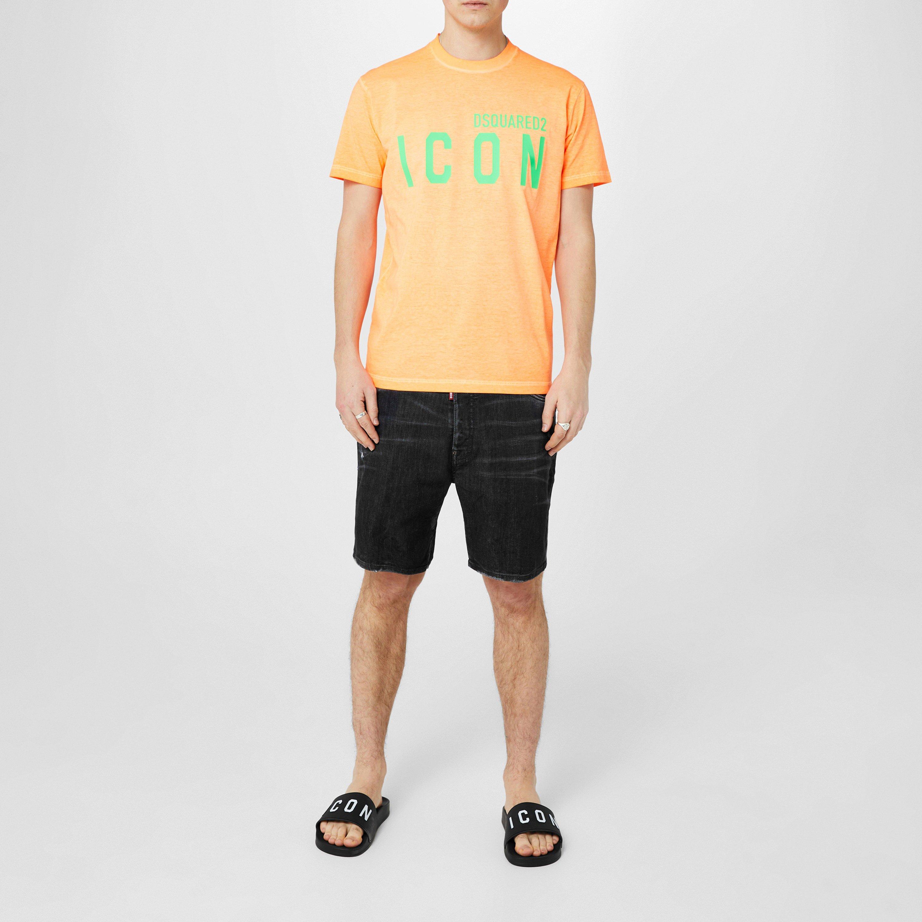 Orange/Green - DSquared2 - Be Icon Cool T-Shirt - 5
