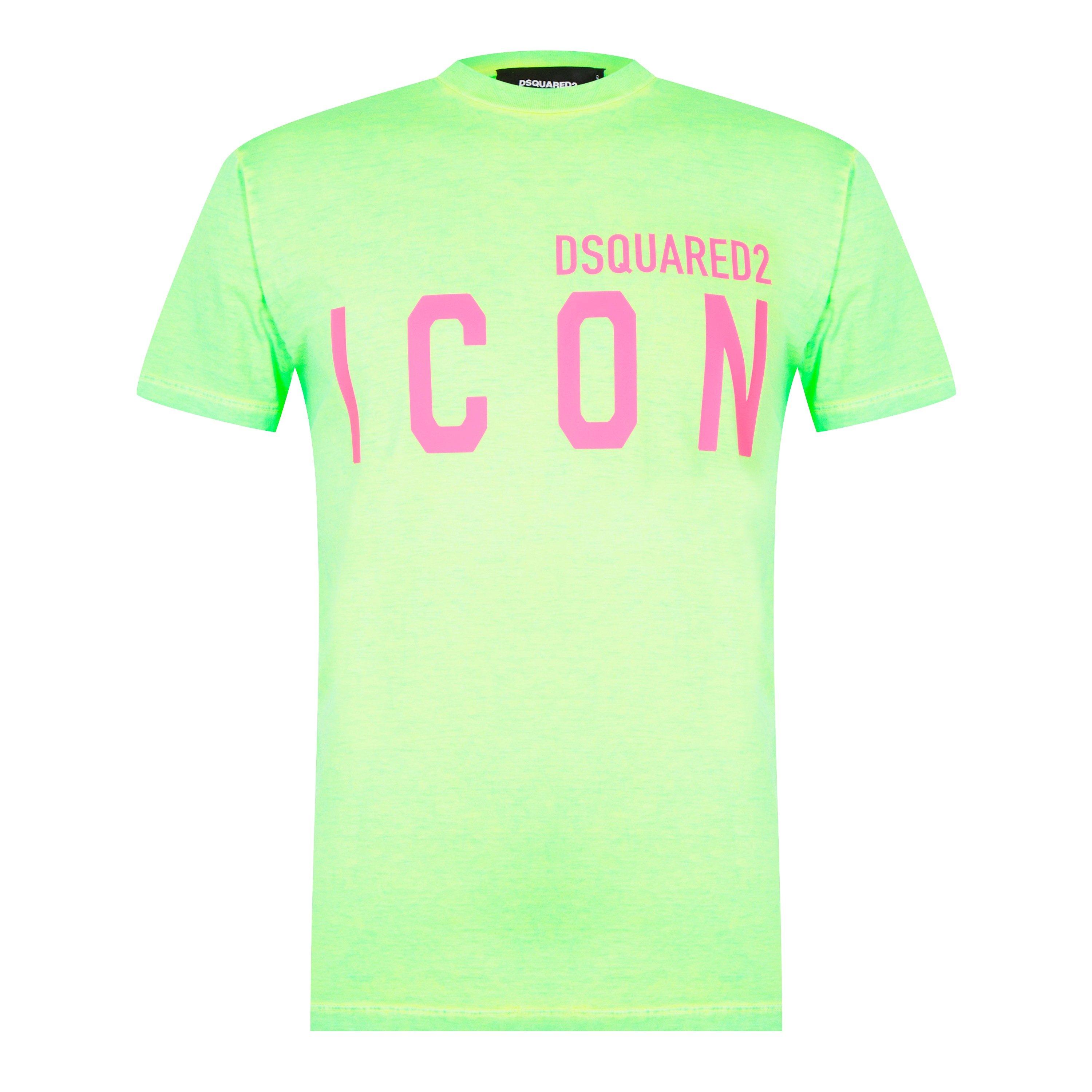 DSQUARED2 ICON Tシャツ XS 蛍光グリーン