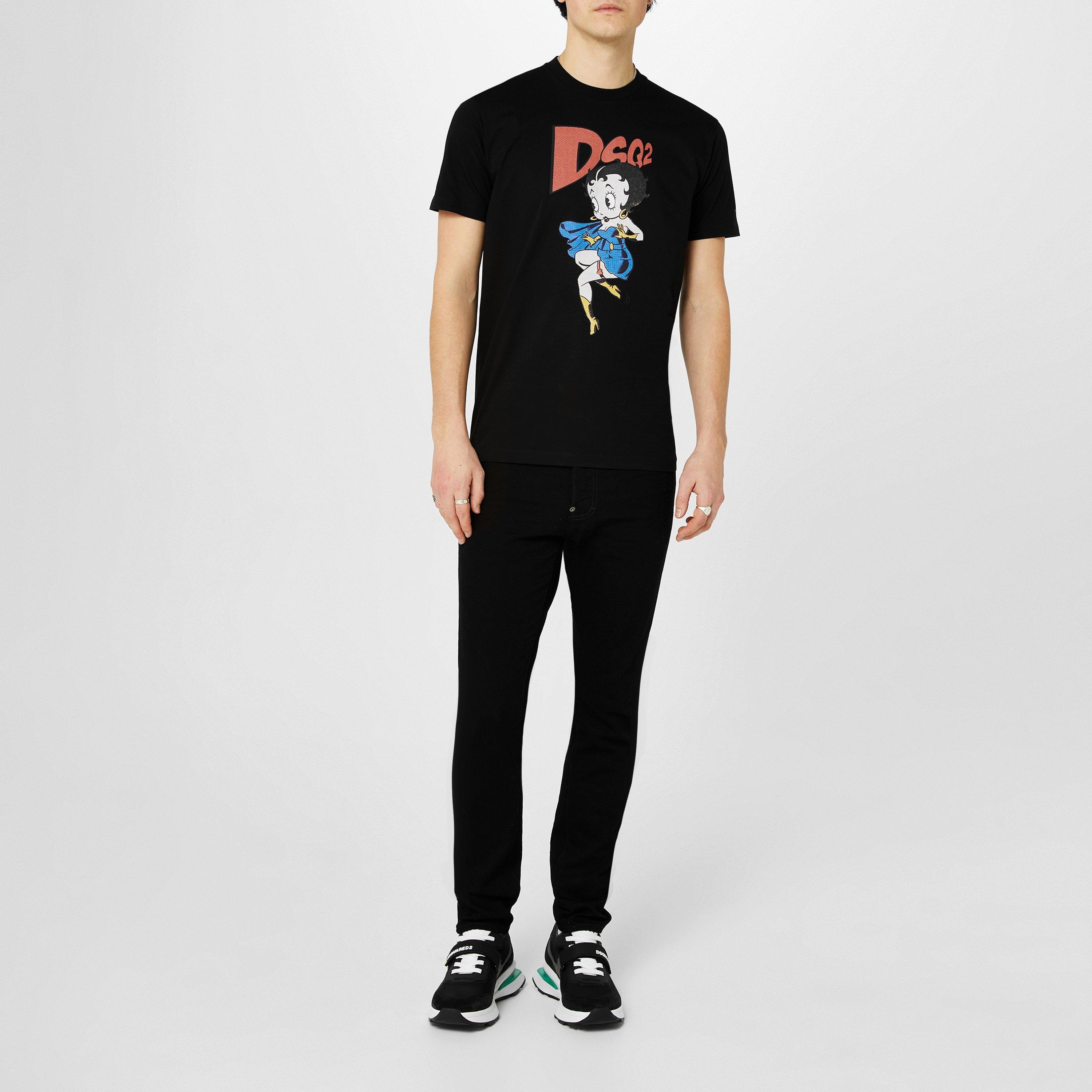 Black - DSquared2 - Boop Graphic T-Shirt - 5