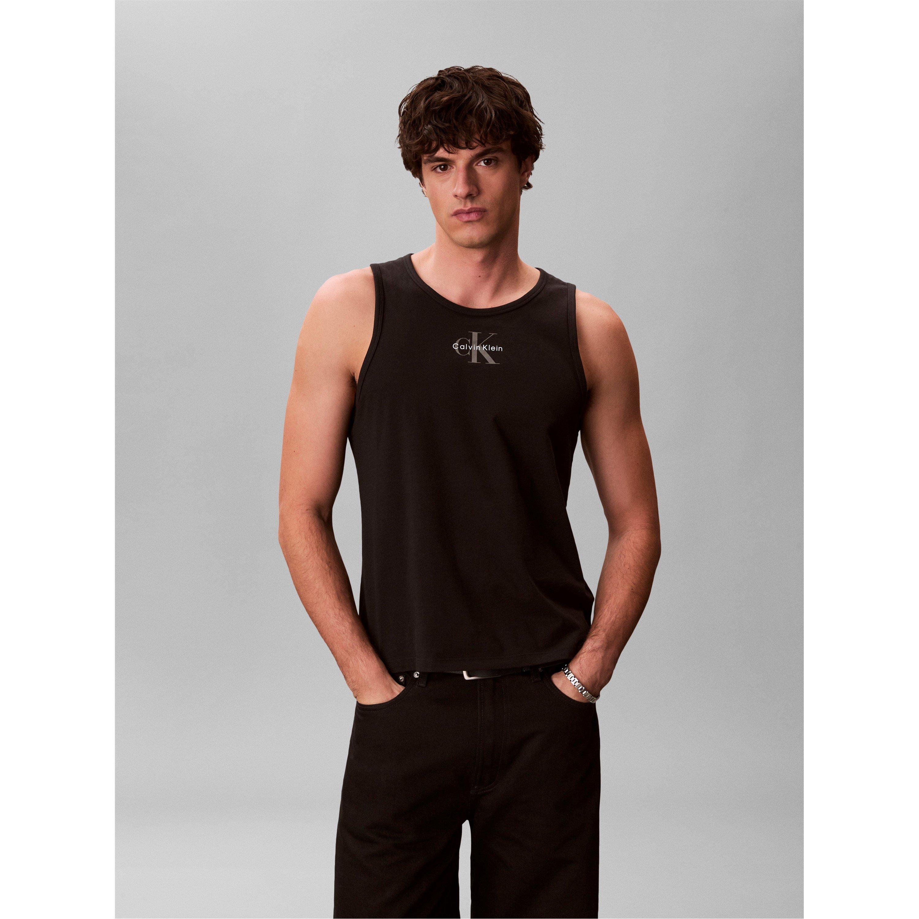 Black - Calvin Klein Jeans - CKJ Monologo Tank Sn63 - 2
