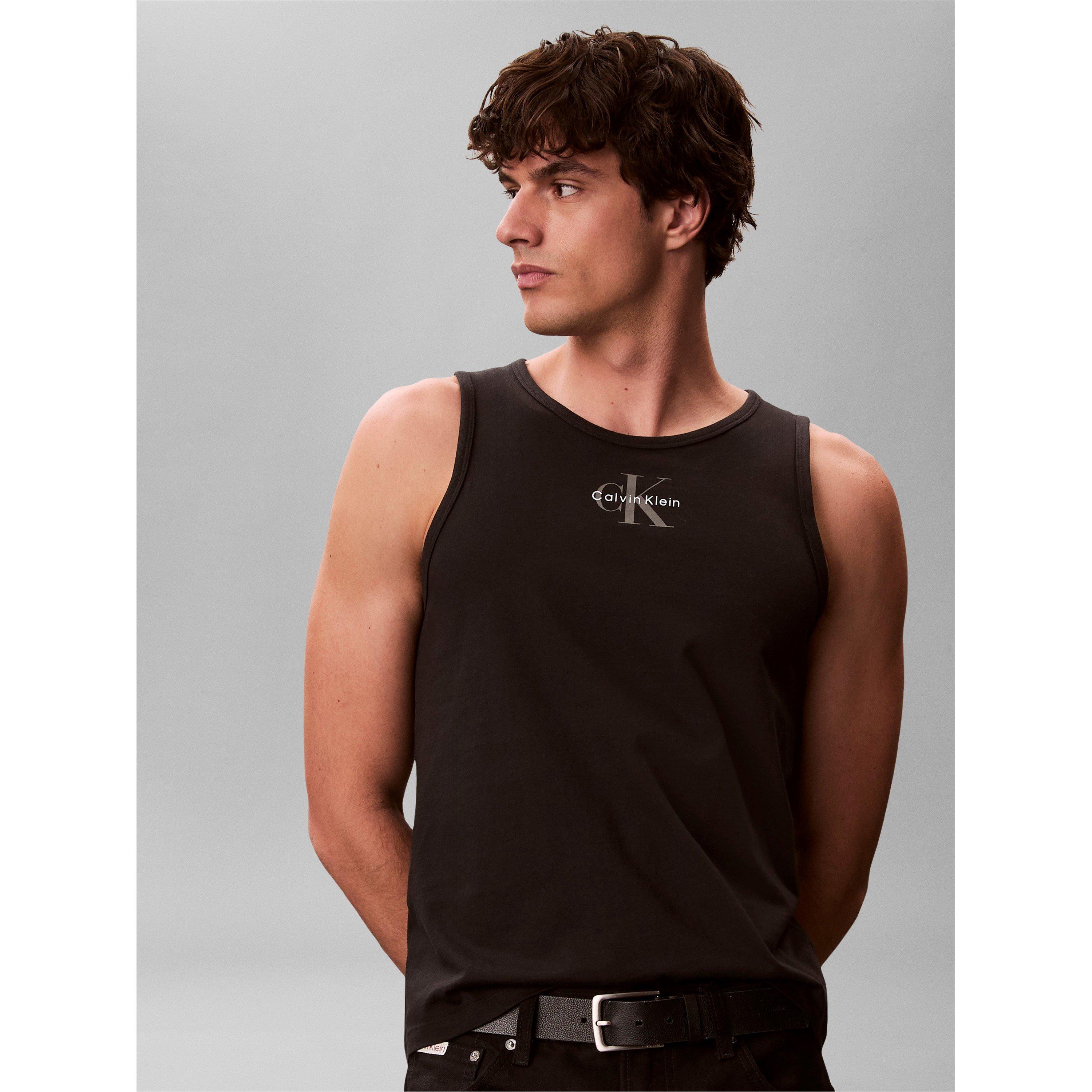 Black - Calvin Klein Jeans - CKJ Monologo Tank Sn63 - 3