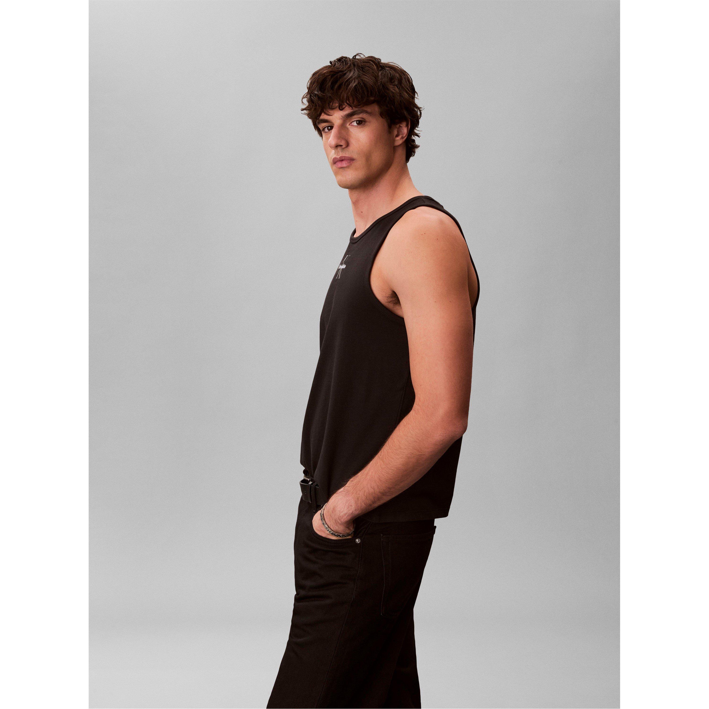 Black - Calvin Klein Jeans - CKJ Monologo Tank Sn63 - 4