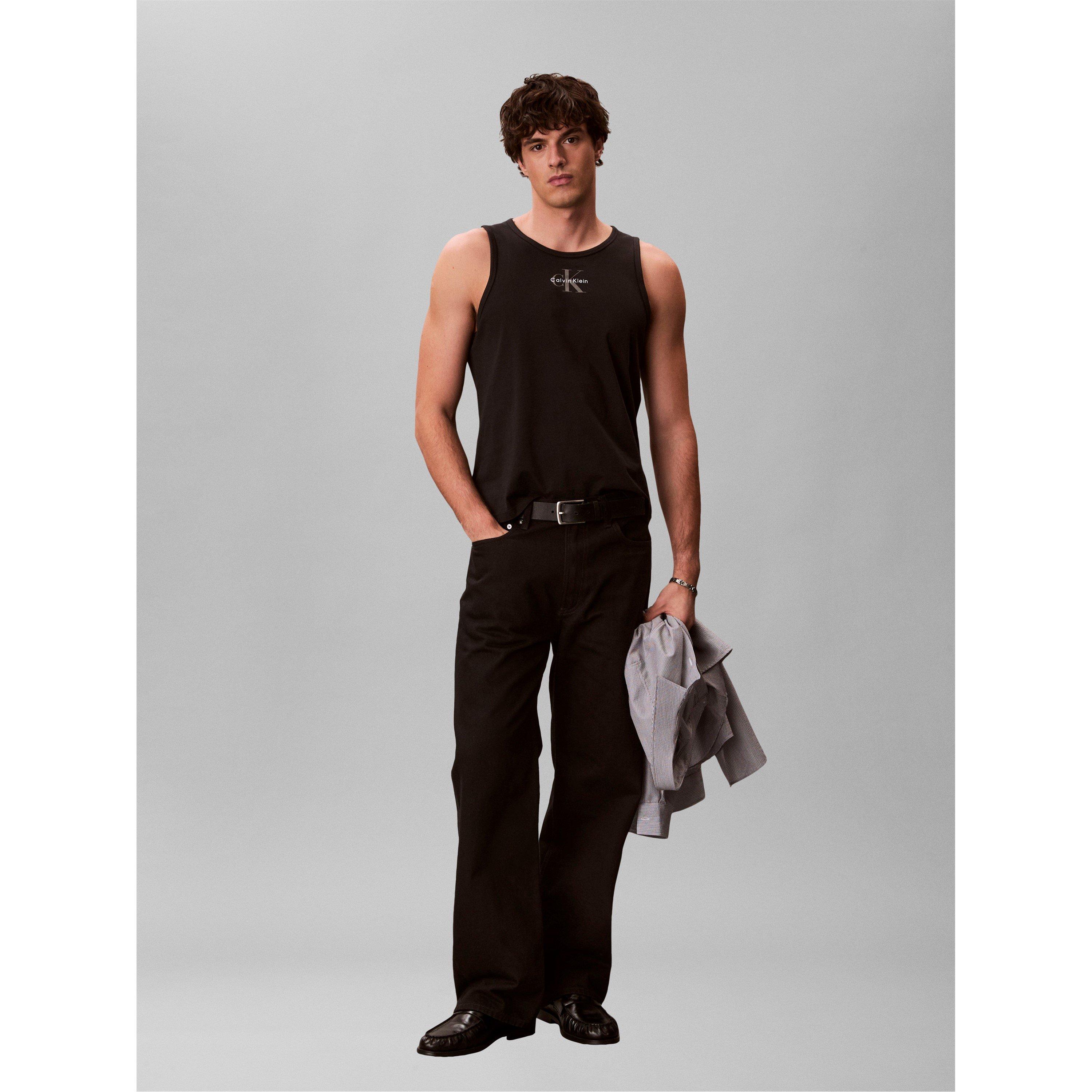 Black - Calvin Klein Jeans - CKJ Monologo Tank Sn63 - 5