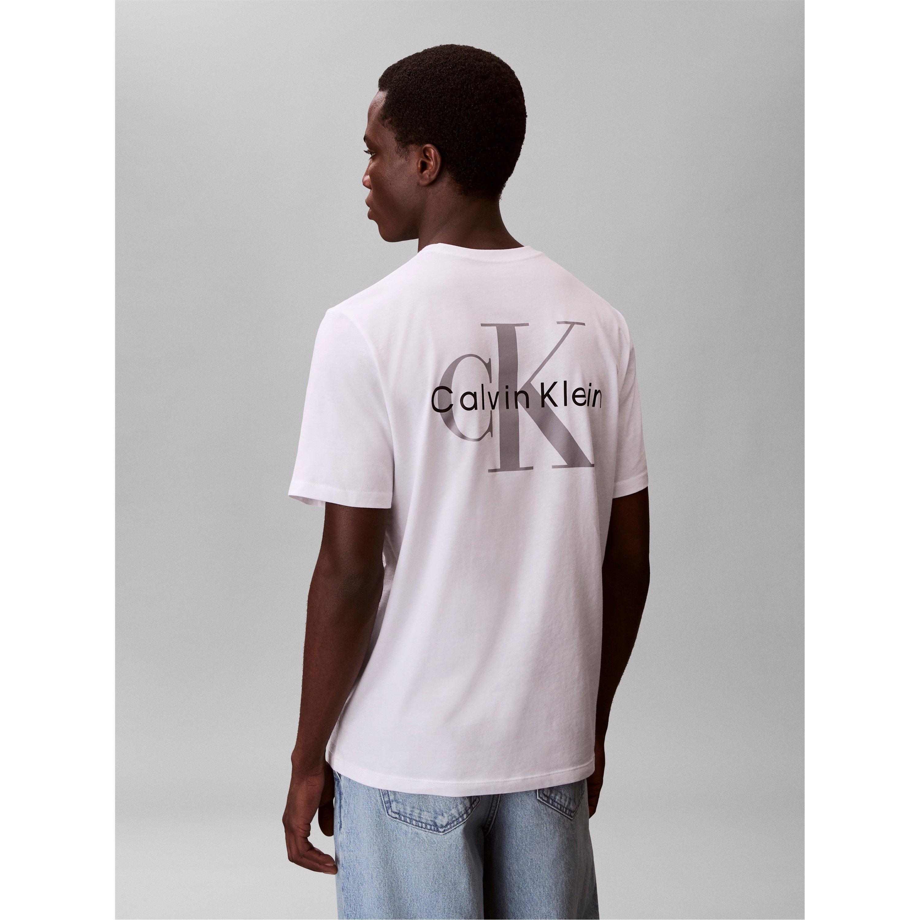Bright White - Calvin Klein Jeans - Men's Mono Back Print T-Shirt - 2