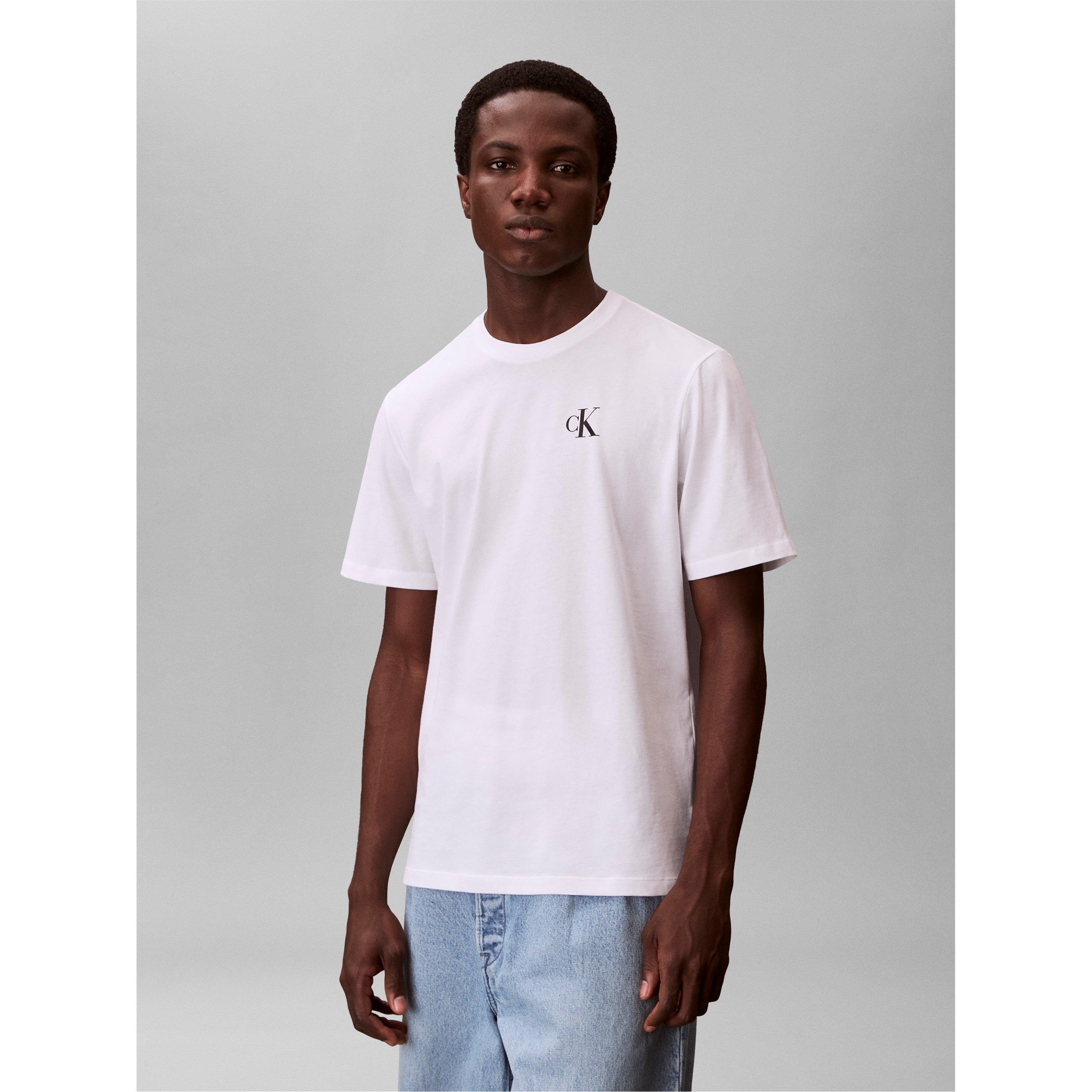 Bright White - Calvin Klein Jeans - Men's Mono Back Print T-Shirt - 3