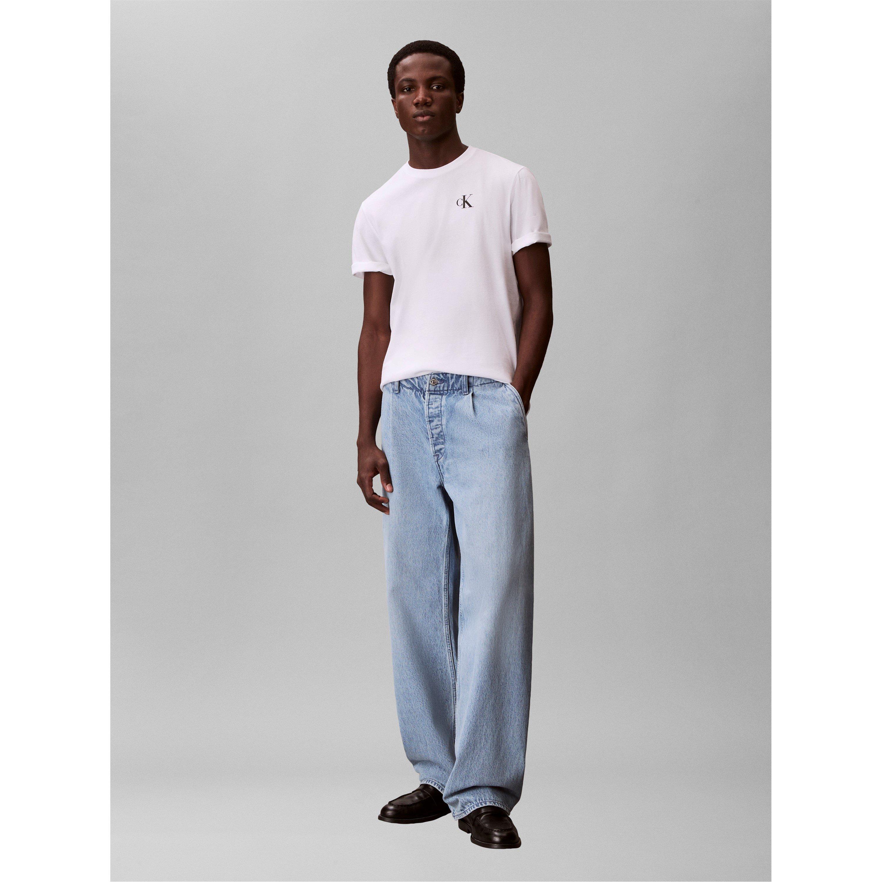 Bright White - Calvin Klein Jeans - Men's Mono Back Print T-Shirt - 4
