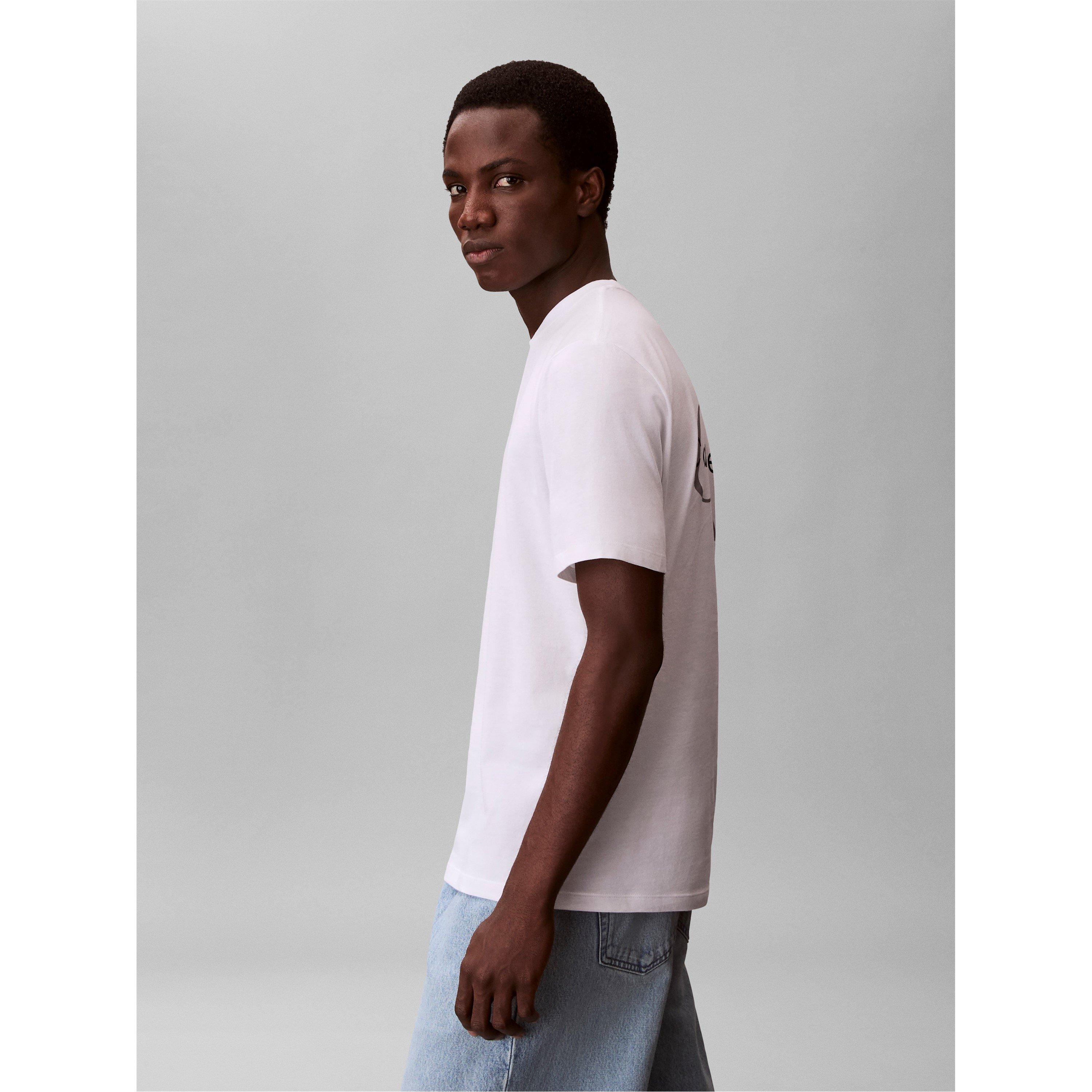 Bright White - Calvin Klein Jeans - Men's Mono Back Print T-Shirt - 5