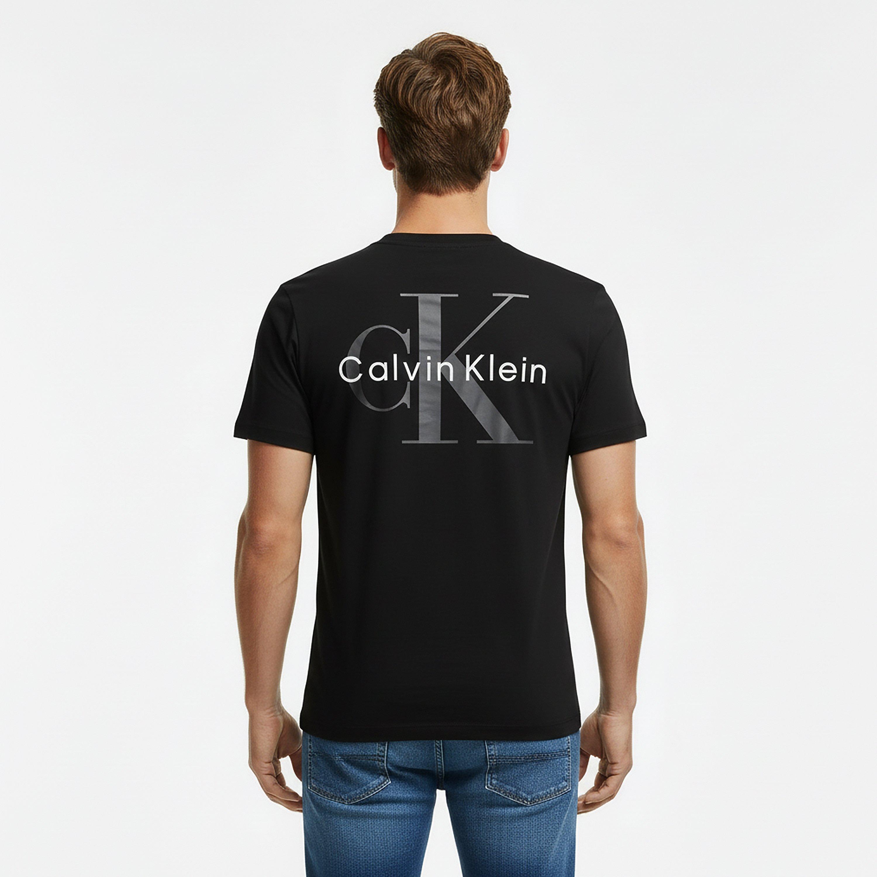 Black - Calvin Klein Jeans - Men's Mono Back Print T-Shirt - 4
