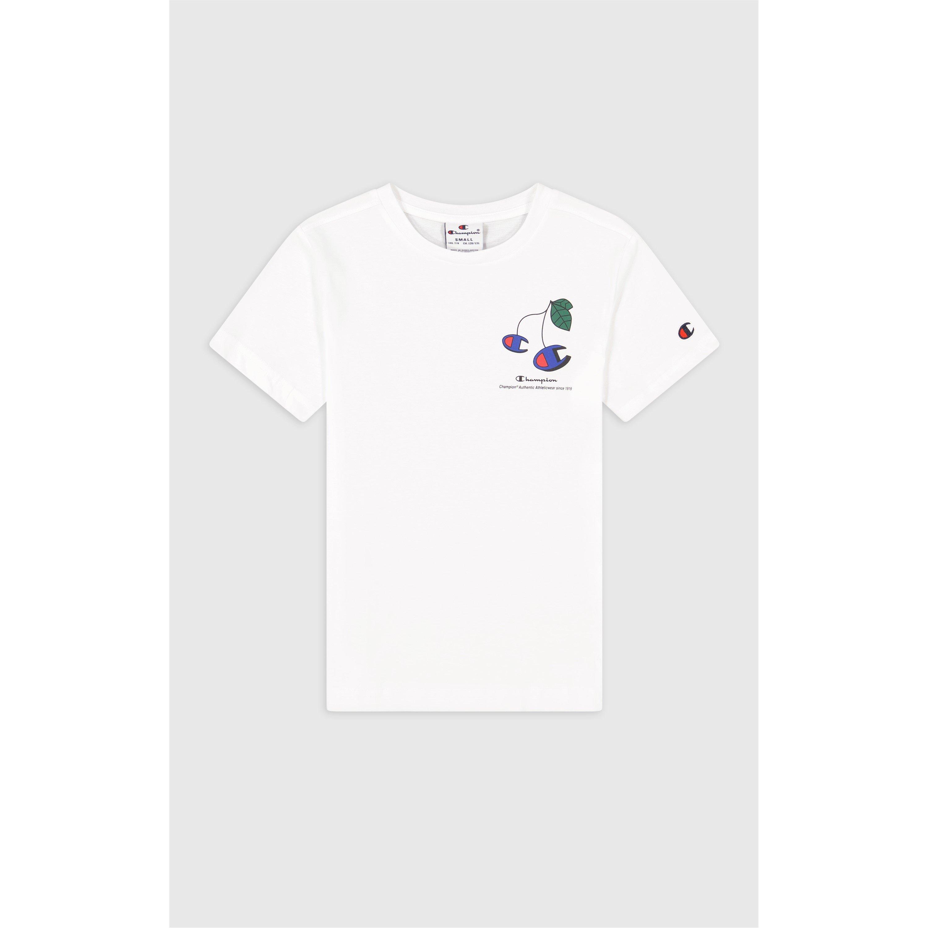 Hvid - Champion - Graphic Print Crew Tee Juniors