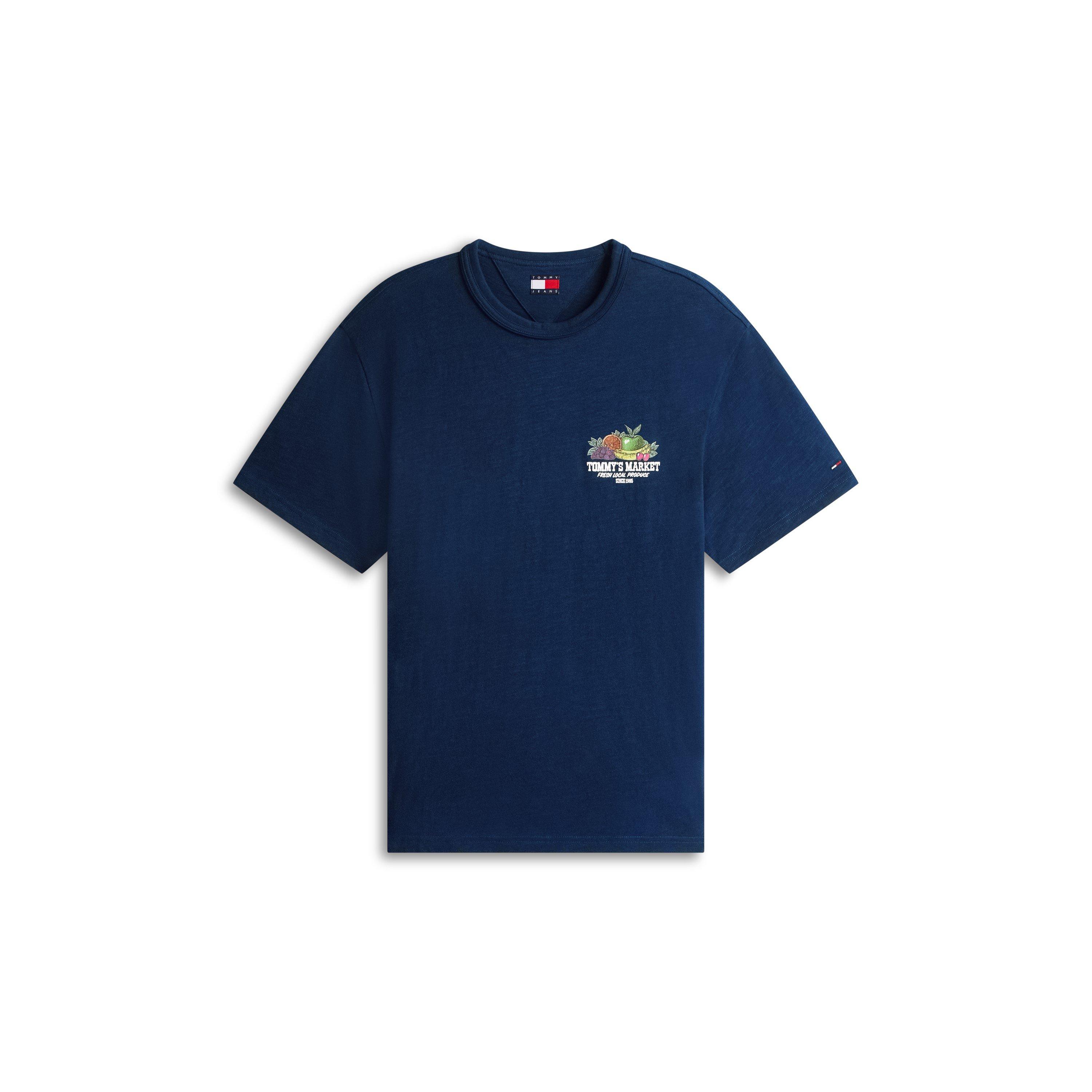 Donker Nacht Marineblauw - Tommy Jeans - TJ Fruit Tee Sn62 - 1