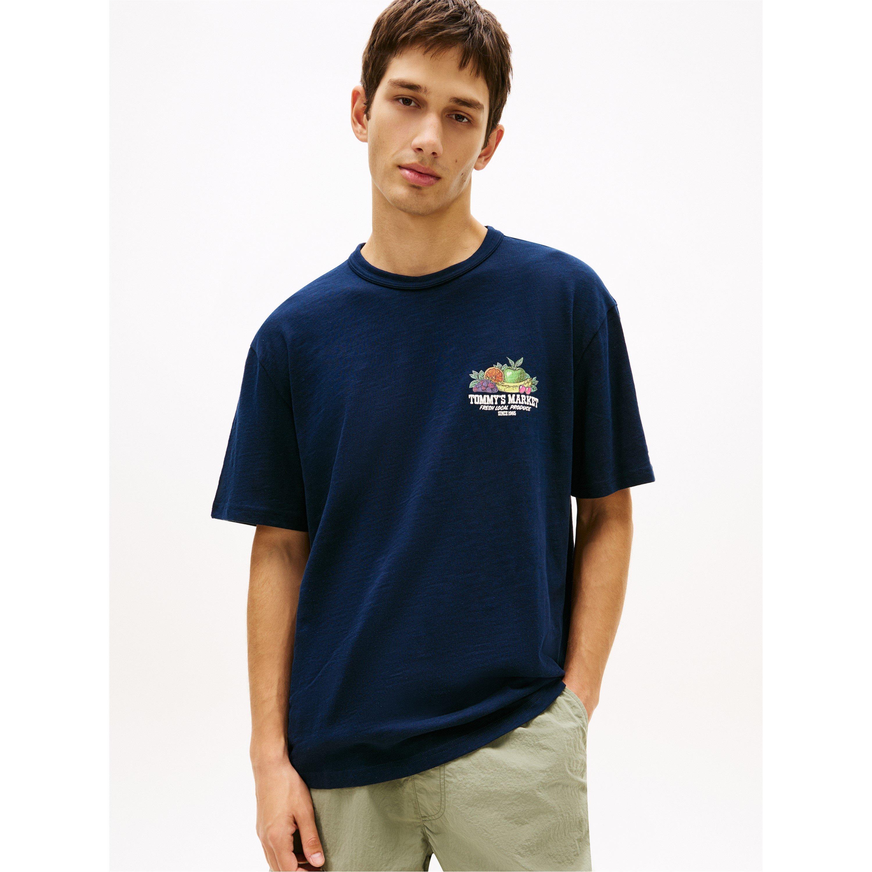 Donker Nacht Marineblauw - Tommy Jeans - TJ Fruit Tee Sn62 - 2