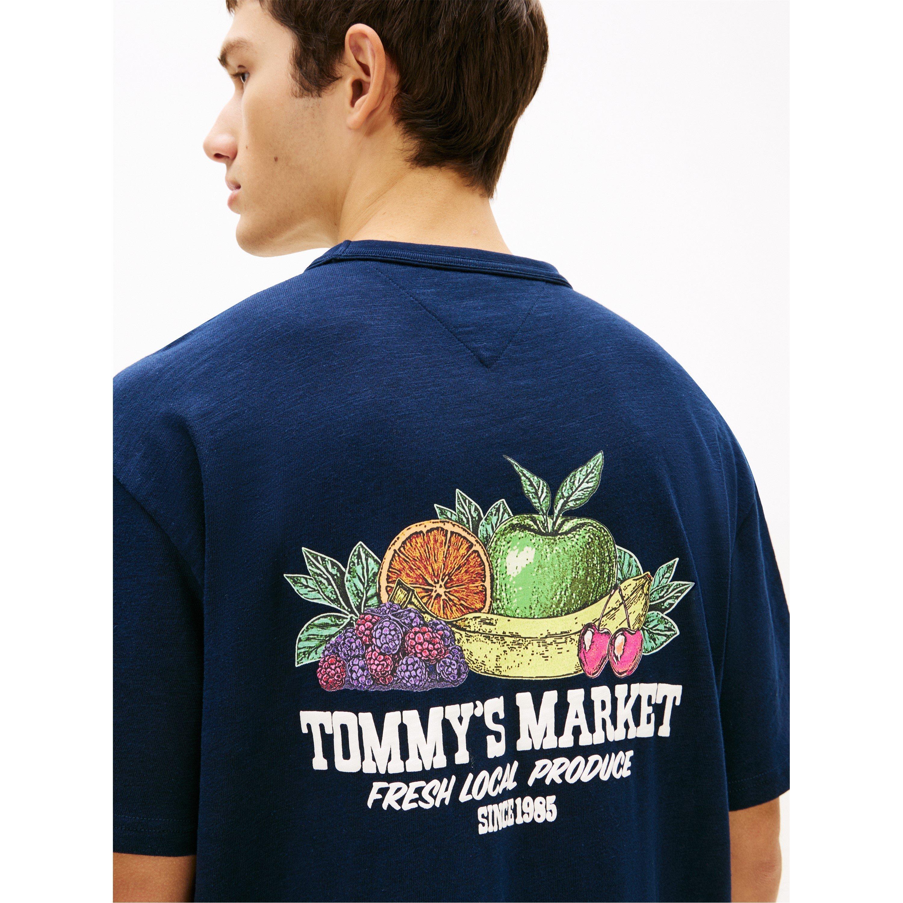Donker Nacht Marineblauw - Tommy Jeans - TJ Fruit Tee Sn62 - 3