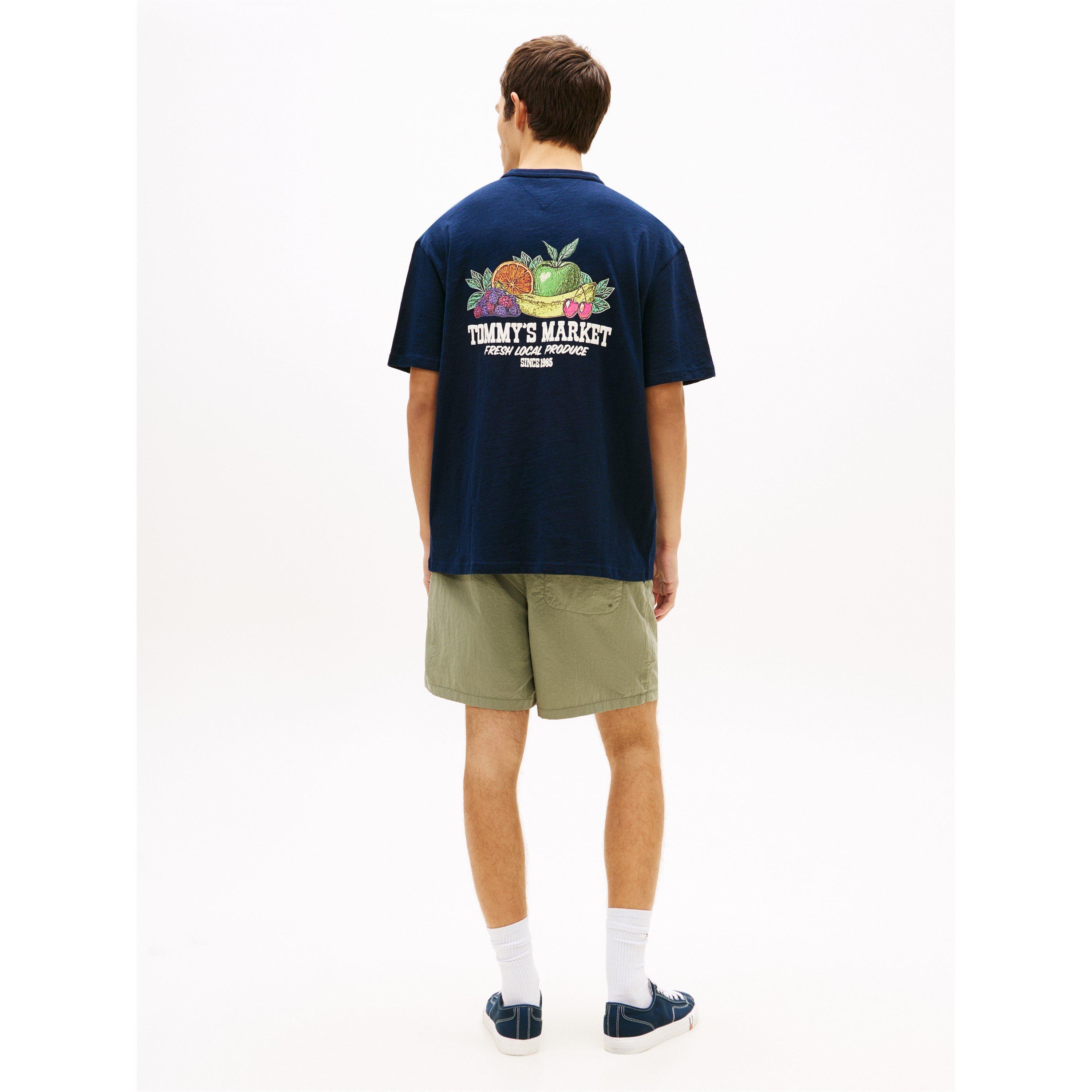 Donker Nacht Marineblauw - Tommy Jeans - TJ Fruit Tee Sn62 - 5